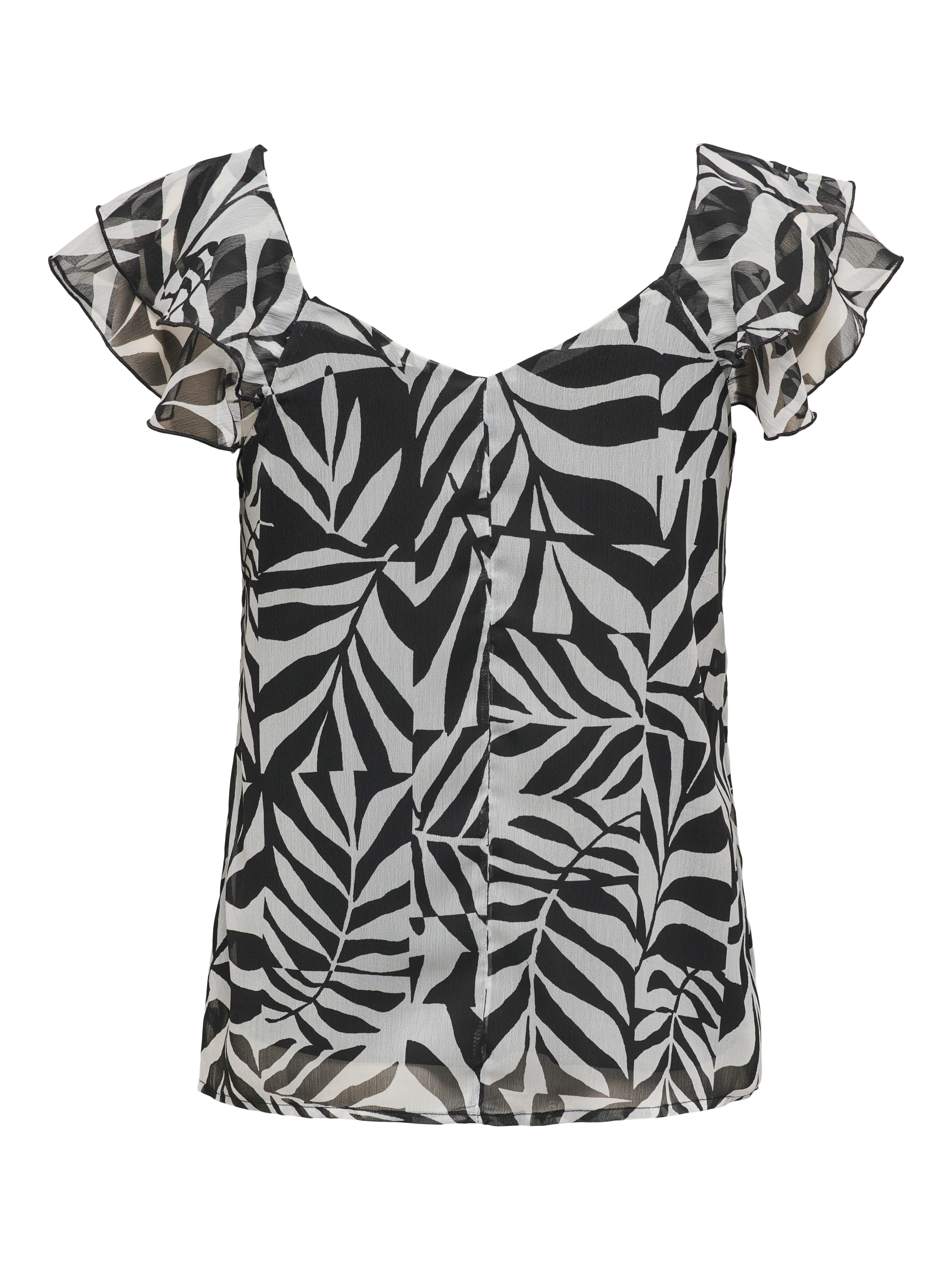 Only Shirt ONLASTA LIFE CAPSLEEVE V-NECK TOP PTM