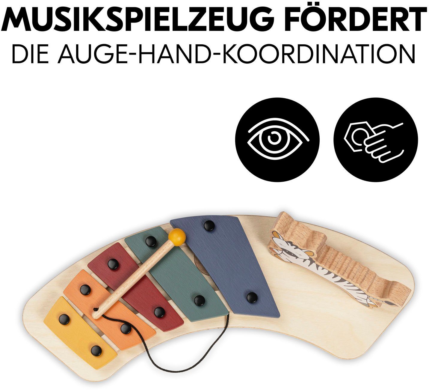 Hauck Speelgoed-muziekinstrument Play Music Zebra FSC®- beschermt bos - wereldwijd
