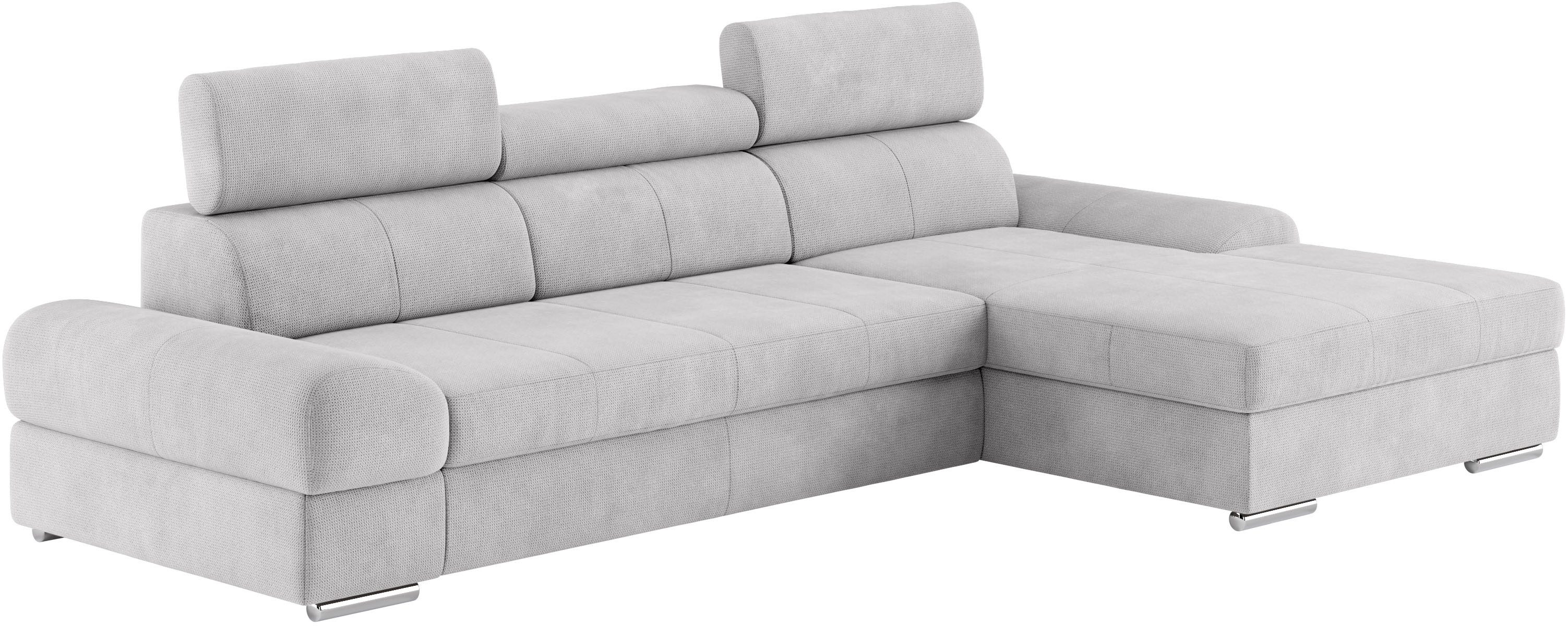 sit&more Hoekbank Broadway L-vorm met verstelbare hoofdsteun, naar keuze met slaapfunctie