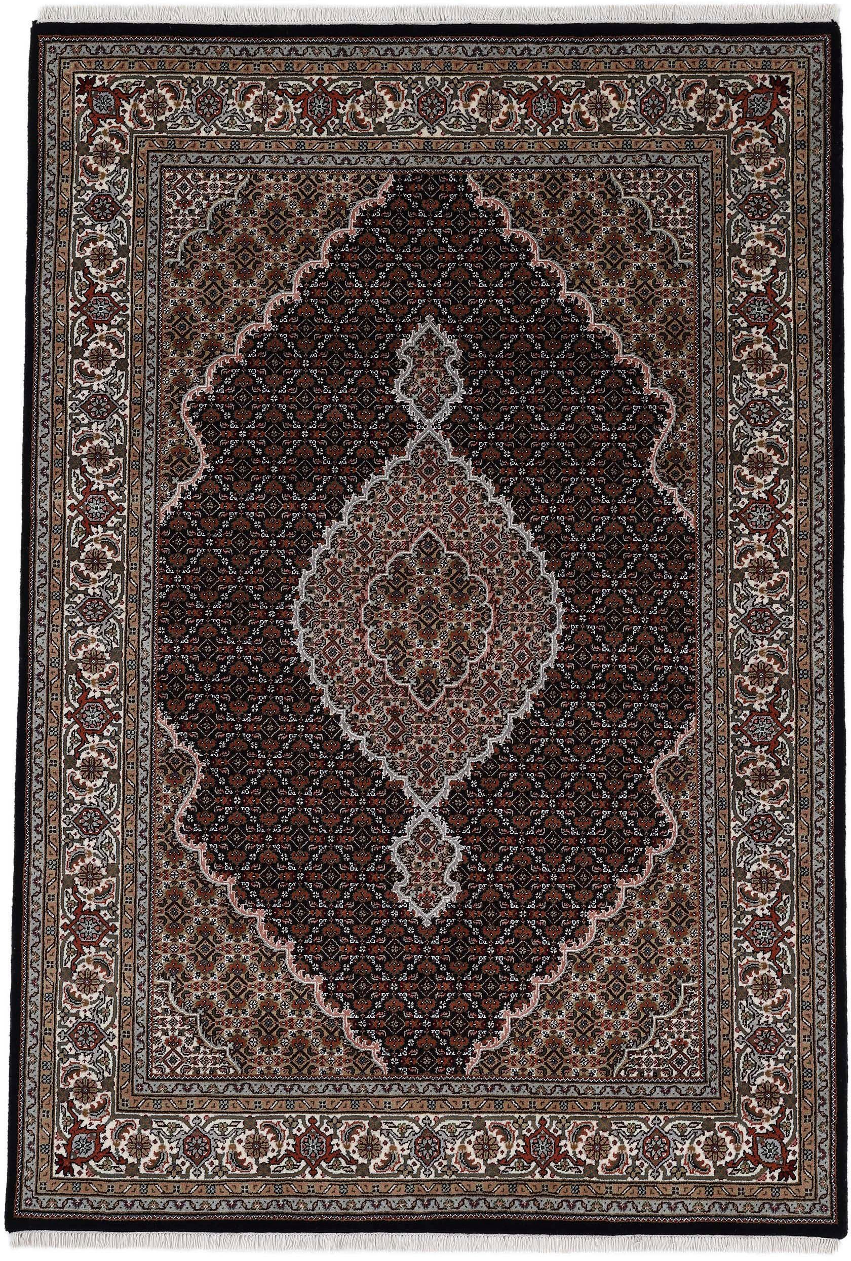 Woven Arts Oosters tapijt Tabriz Mahi met de hand geknoopt, woonkamer, zuivere wol