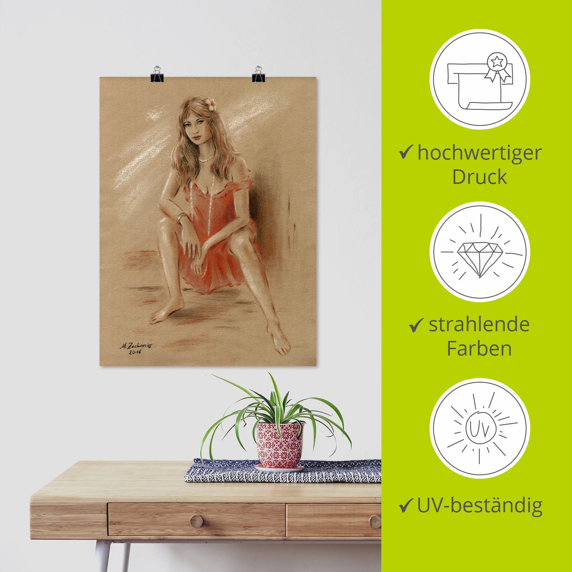 Artland Artprint Verlangen - erotiek vrouwen als artprint op linnen, poster  in verschillende formaten maten online verkrijgbaar | OTTO