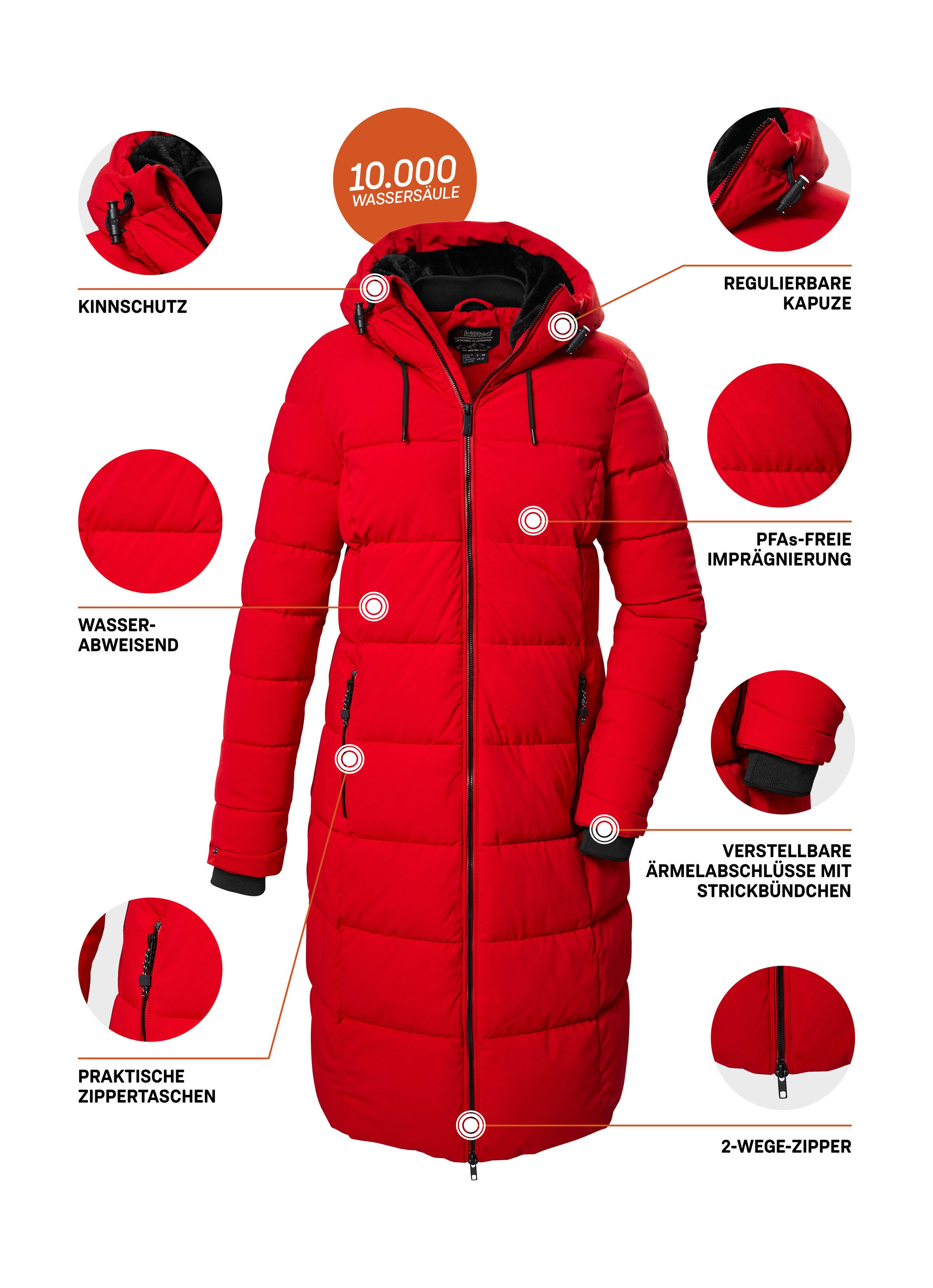 Killtec Gewatteerde jas KOW 56 WMN QLTD CT Winddichte waterafstotende winterjas met verstelbare capuchon