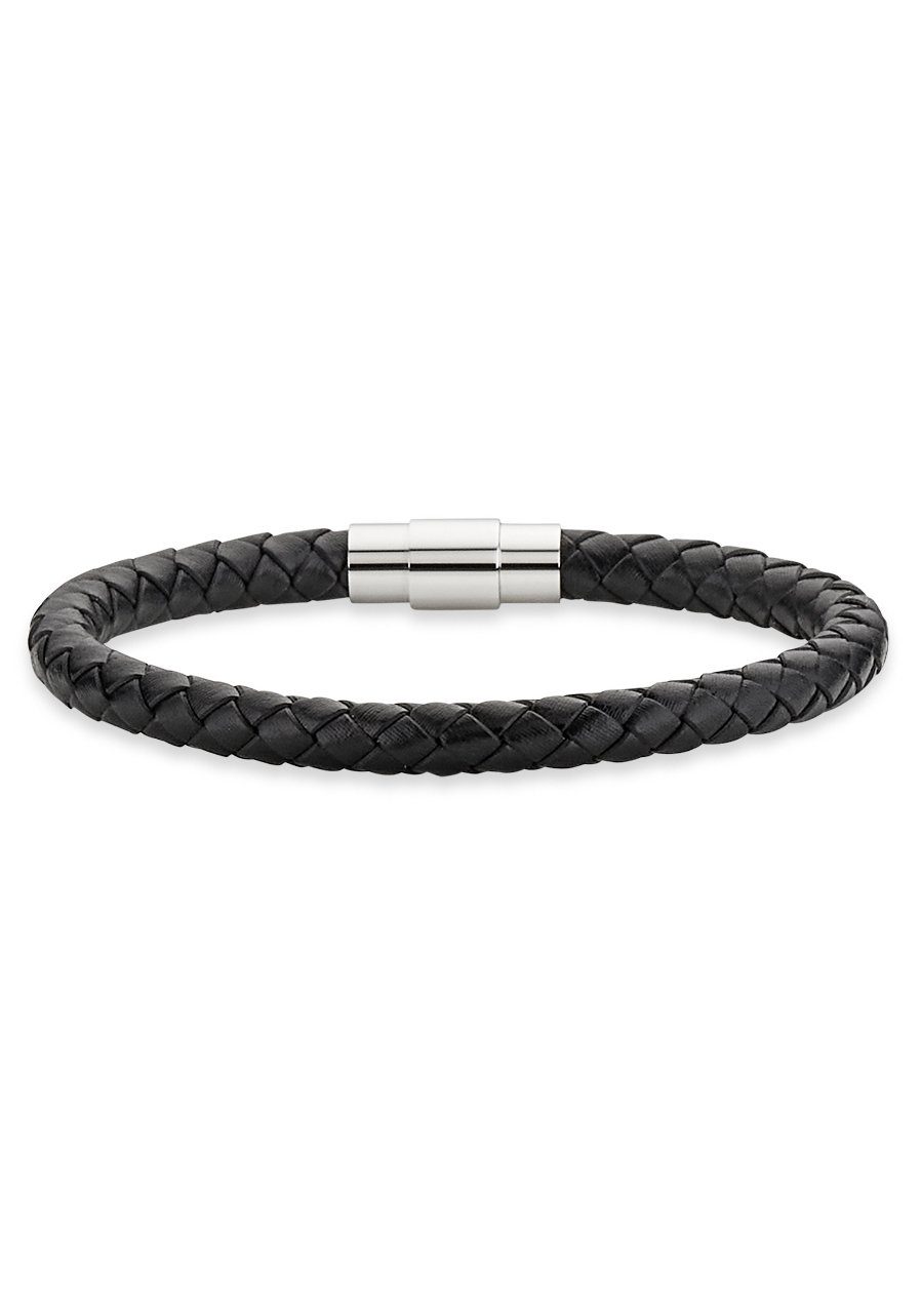 Bruno Banani Leren armband Sieraad Geschenk, Armband lederen band breed Zilver