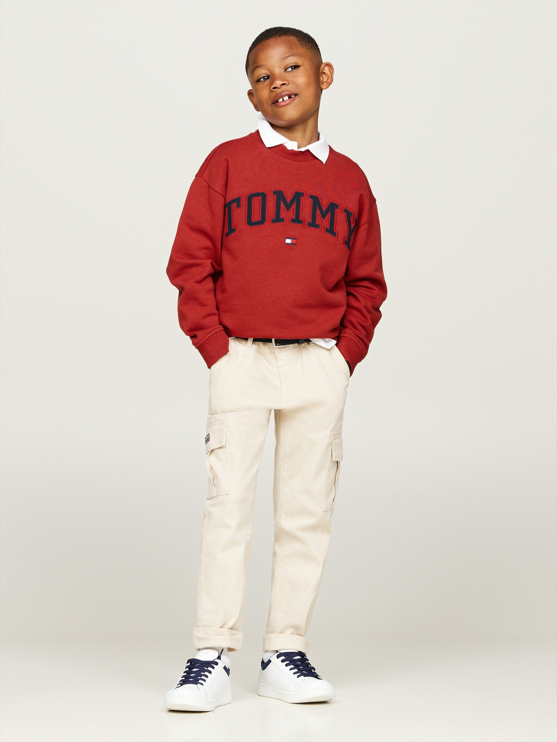 Tommy Hilfiger Sweatshirt VARSITY EMBROIDERY SWEATSHIRT Kinderen tot 16 jaar met logo-opdruk