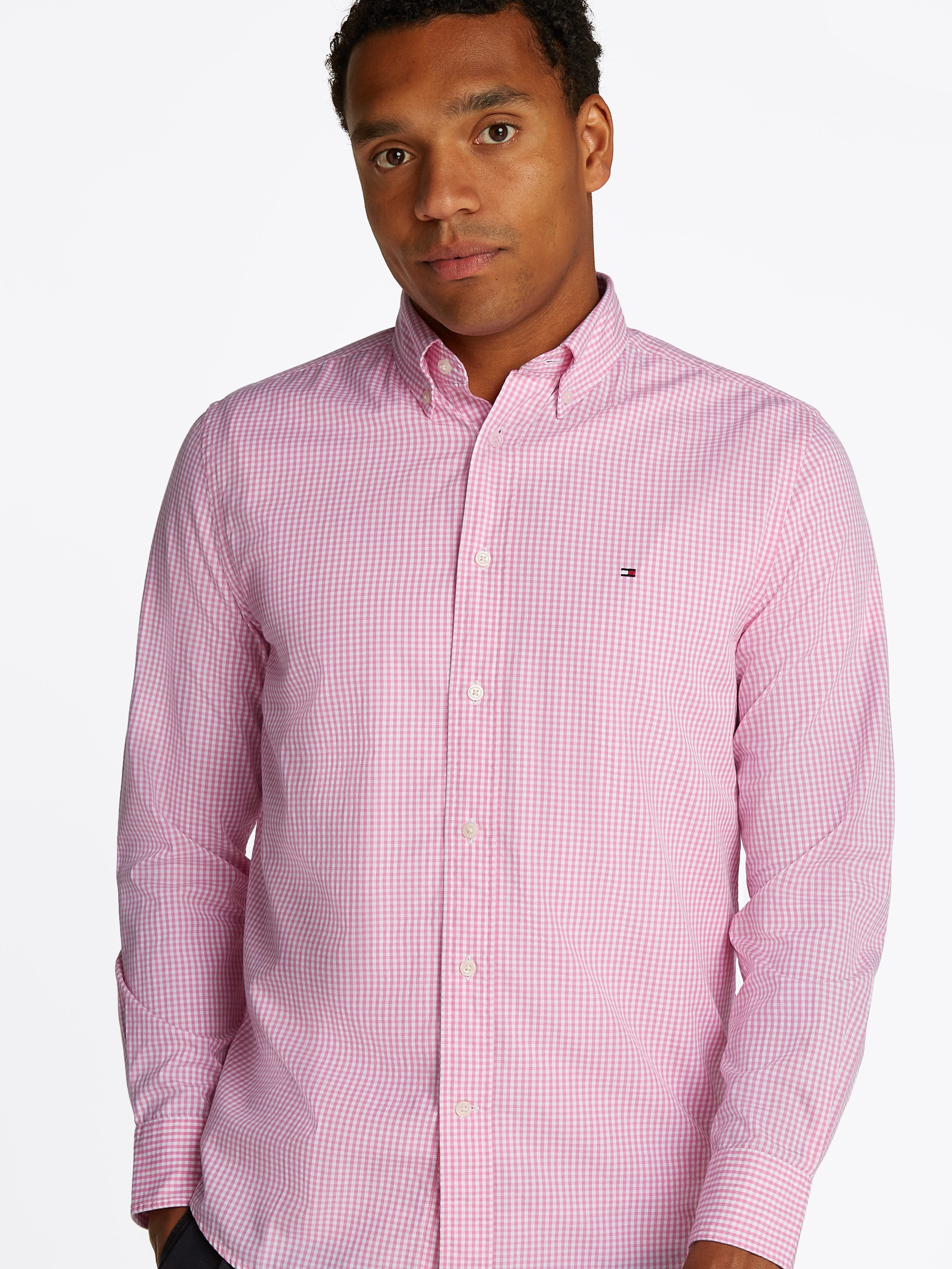 Tommy Hilfiger Businessoverhemd FLEX POPLIN GINGHAM RF SHIRT