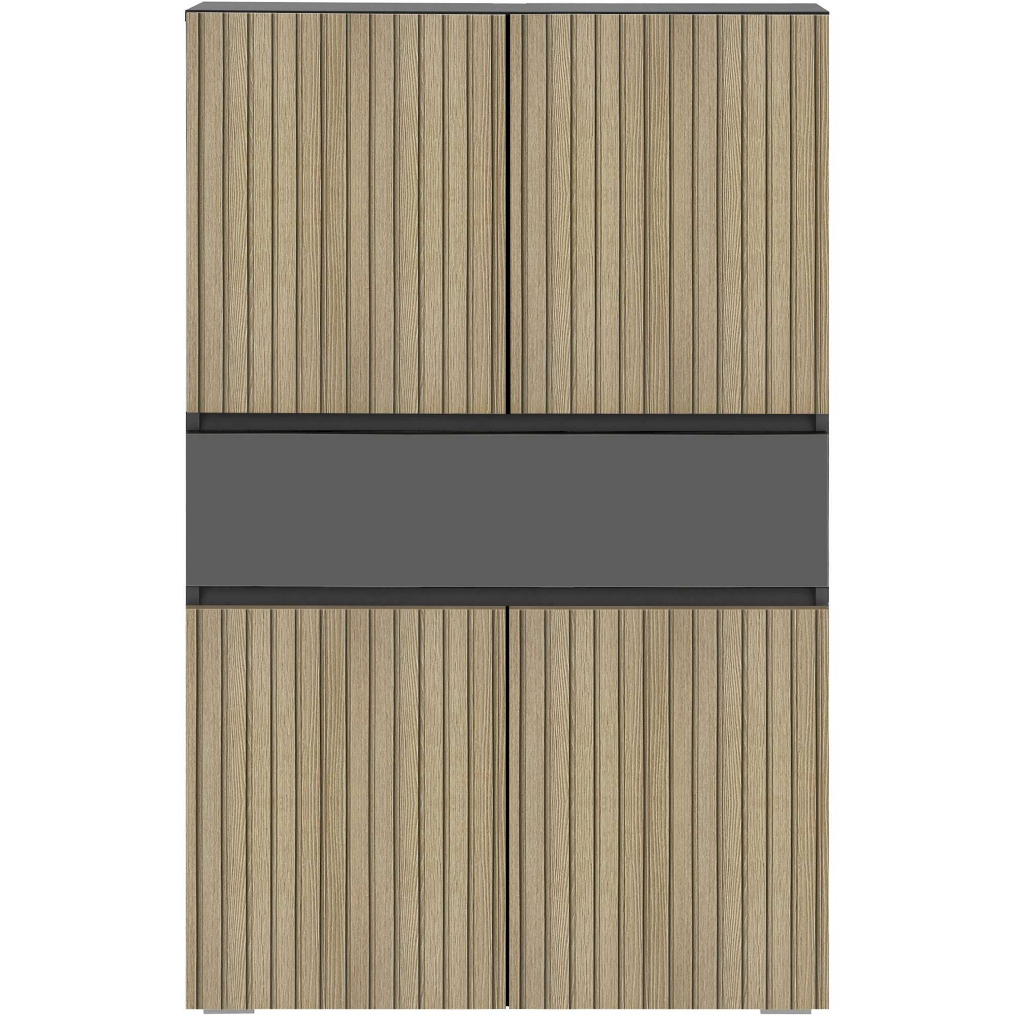 Home affaire Halfhoge kast Wisla met 4 deuren & 1 lade, breedte 76 cm, hoogte 130 cm