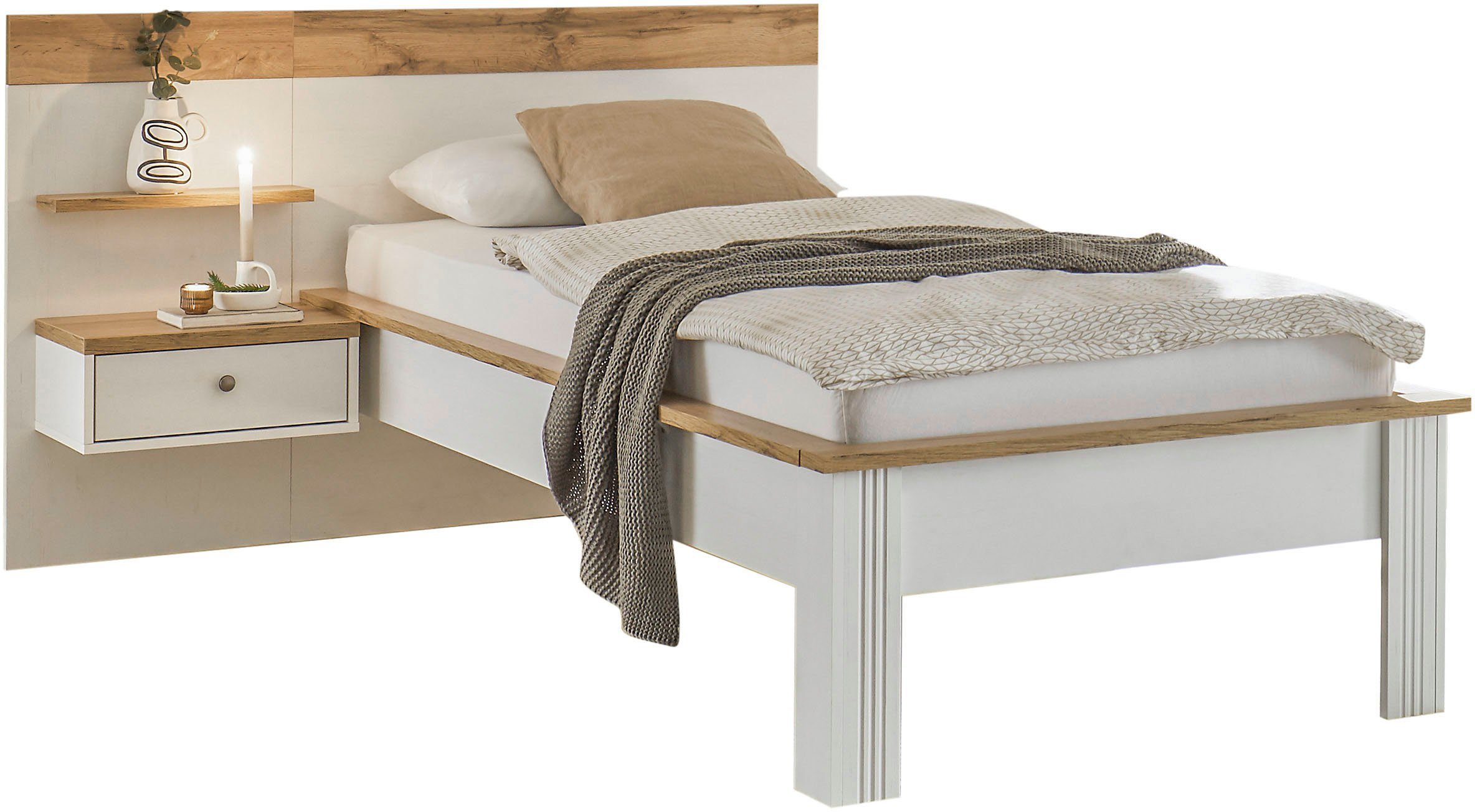 Home affaire Slaapkamerserie Westminster Bed breedte ligoppervlak 90 of 140 cm en 1 wandpaneel