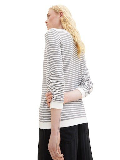 Tom Tailor Denim Sweatshirt met gestructureerde strepen