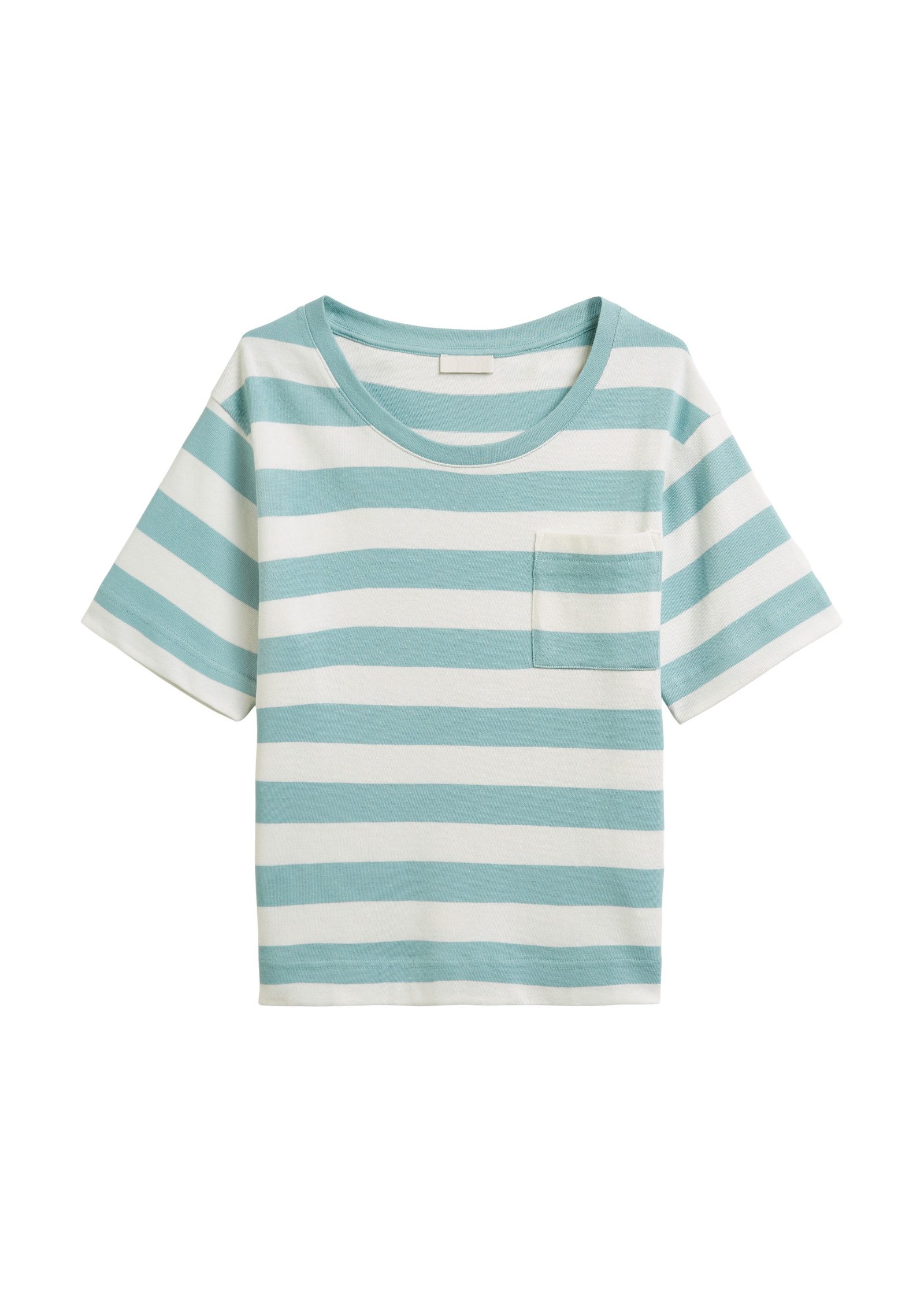 Marc O'Polo T-shirt zijdelingse splitten, gestreept