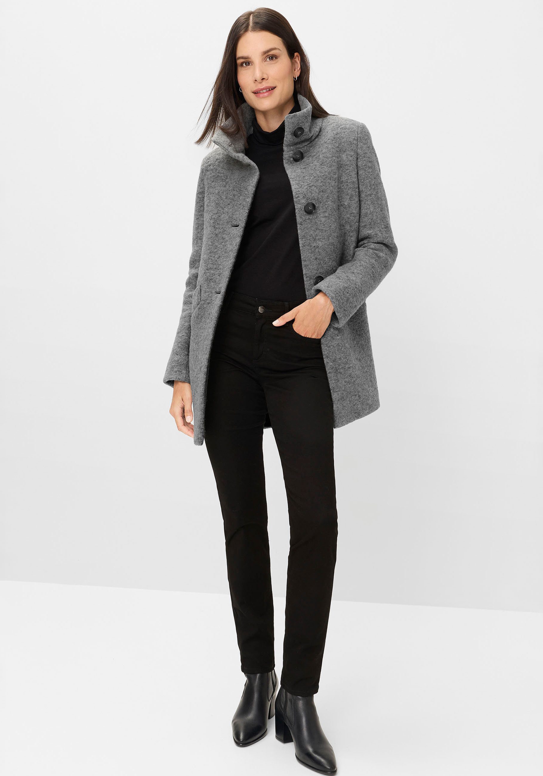 Fuchs Schmitt Wollen jas Met een ronde hals