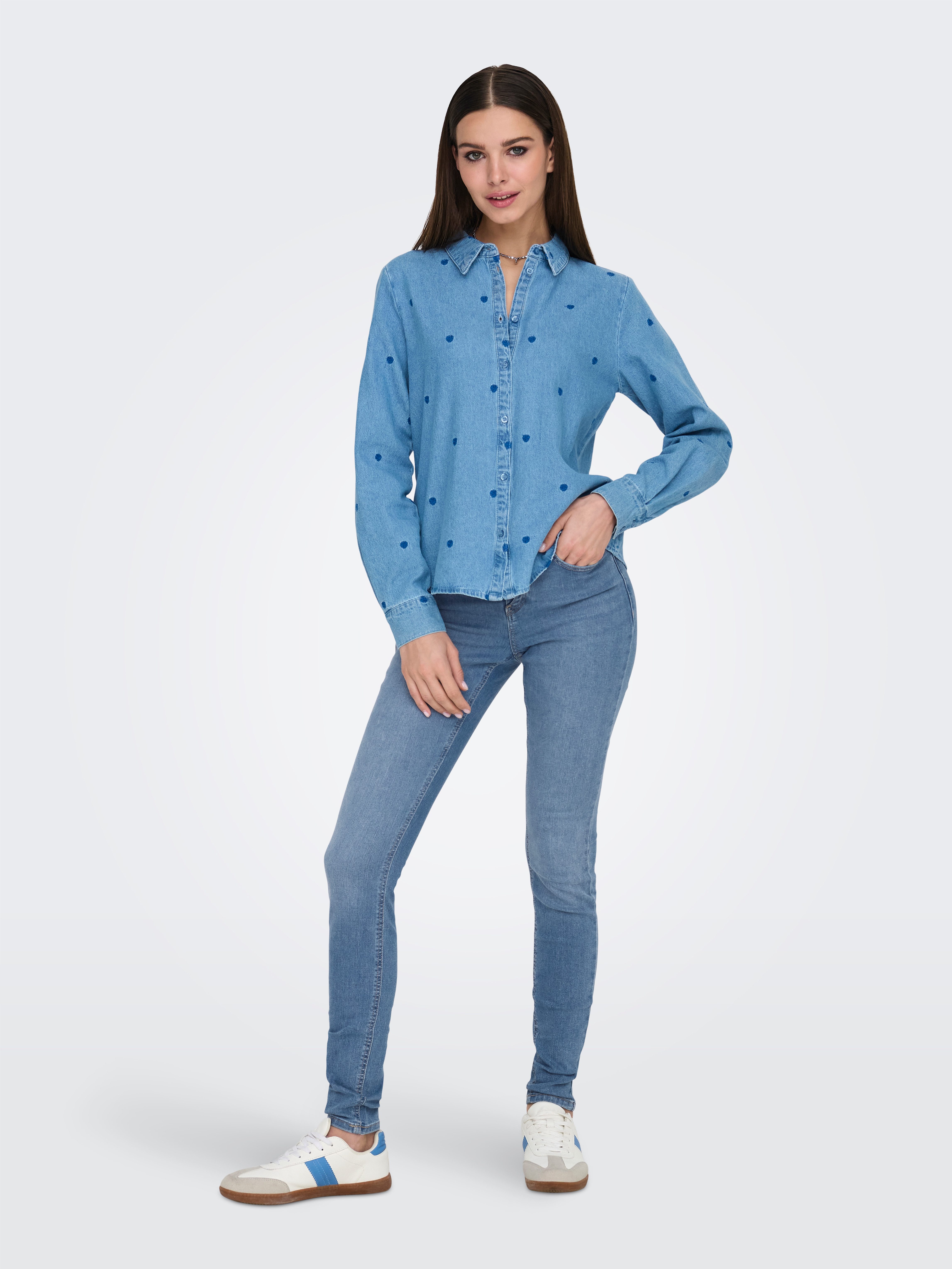 Only Skinny fit jeans ONLWAUW MID WAIST SK VIS BUT DNM