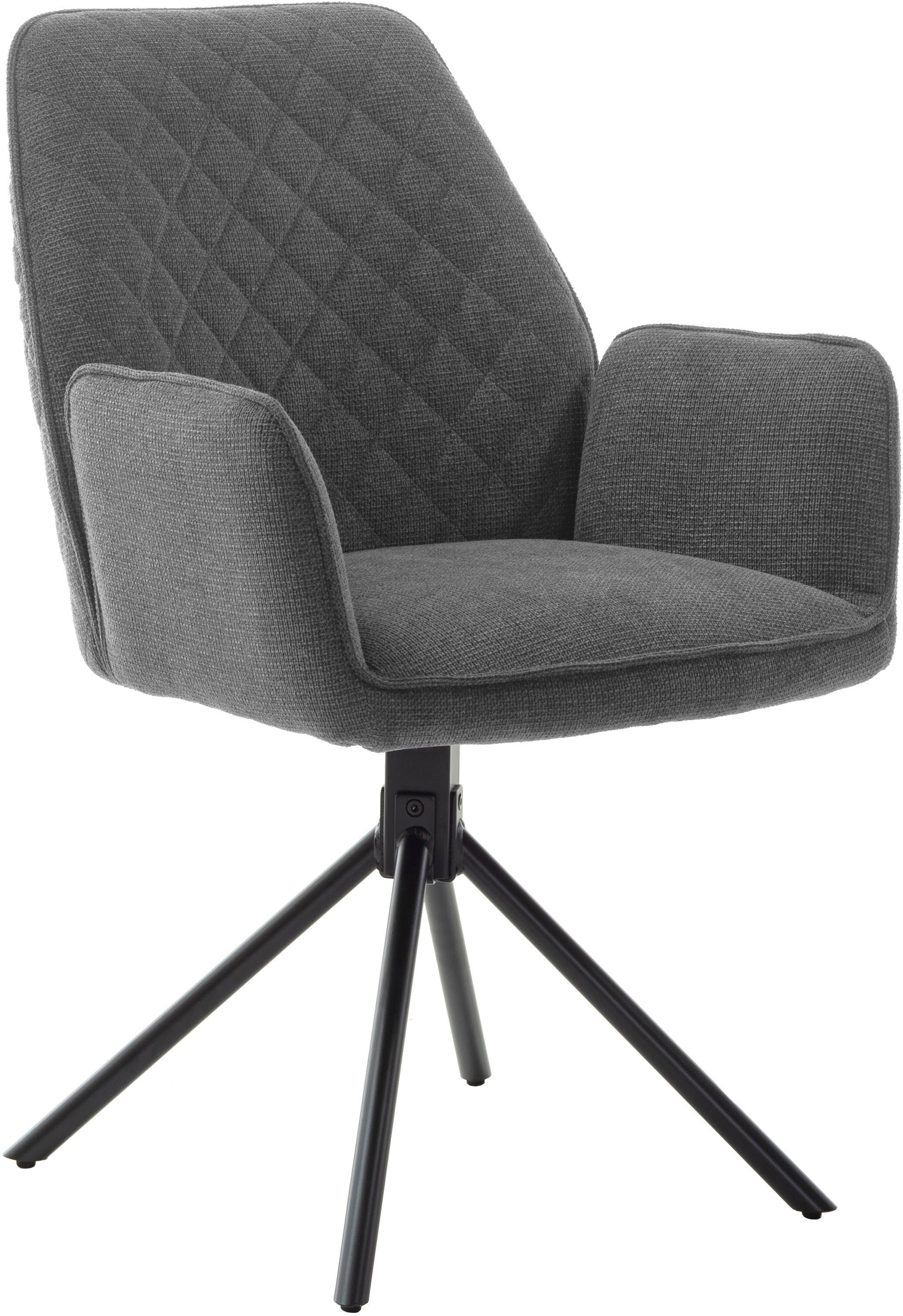 MCA furniture Eetkamerstoel ACANDI (2-pack), draaibaar 180°, zithoogte ca. 50 cm, belastbaarheid 120 kg 4 poot stoelen grijs