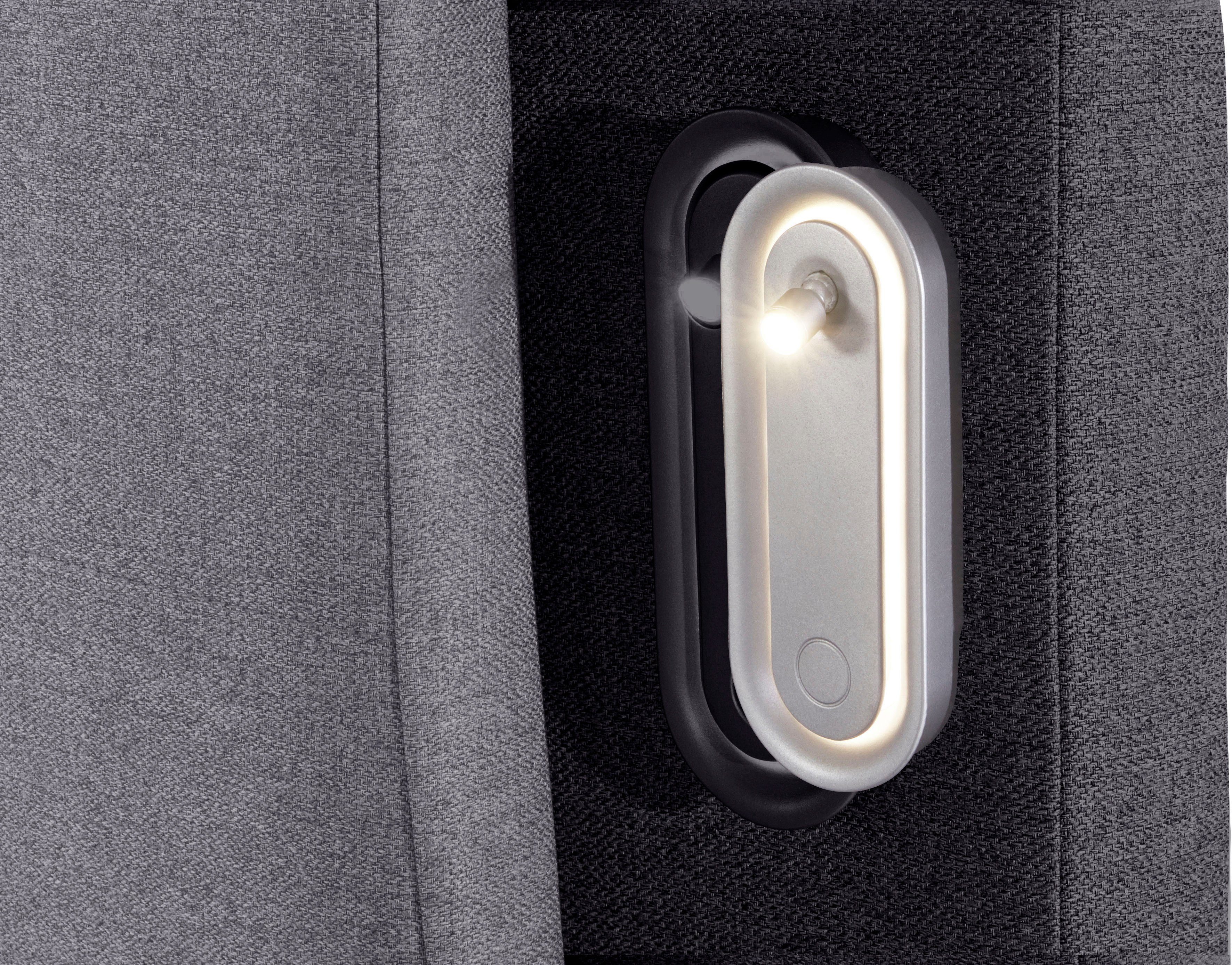 COLLECTION AB Boxspring Borna inclusief bedkist, ledverlichting en topmatras