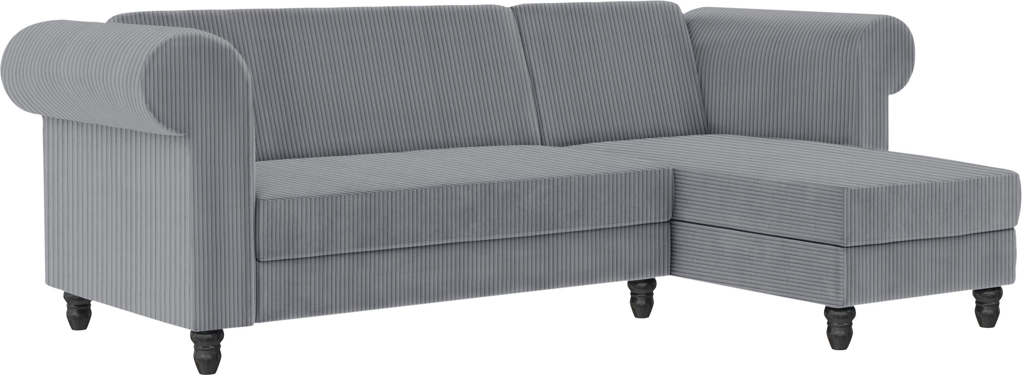 Dorel Home Hoekbank Felix II, L-model, bedbank 241cm (ligoppervlak 108x195 cm),
