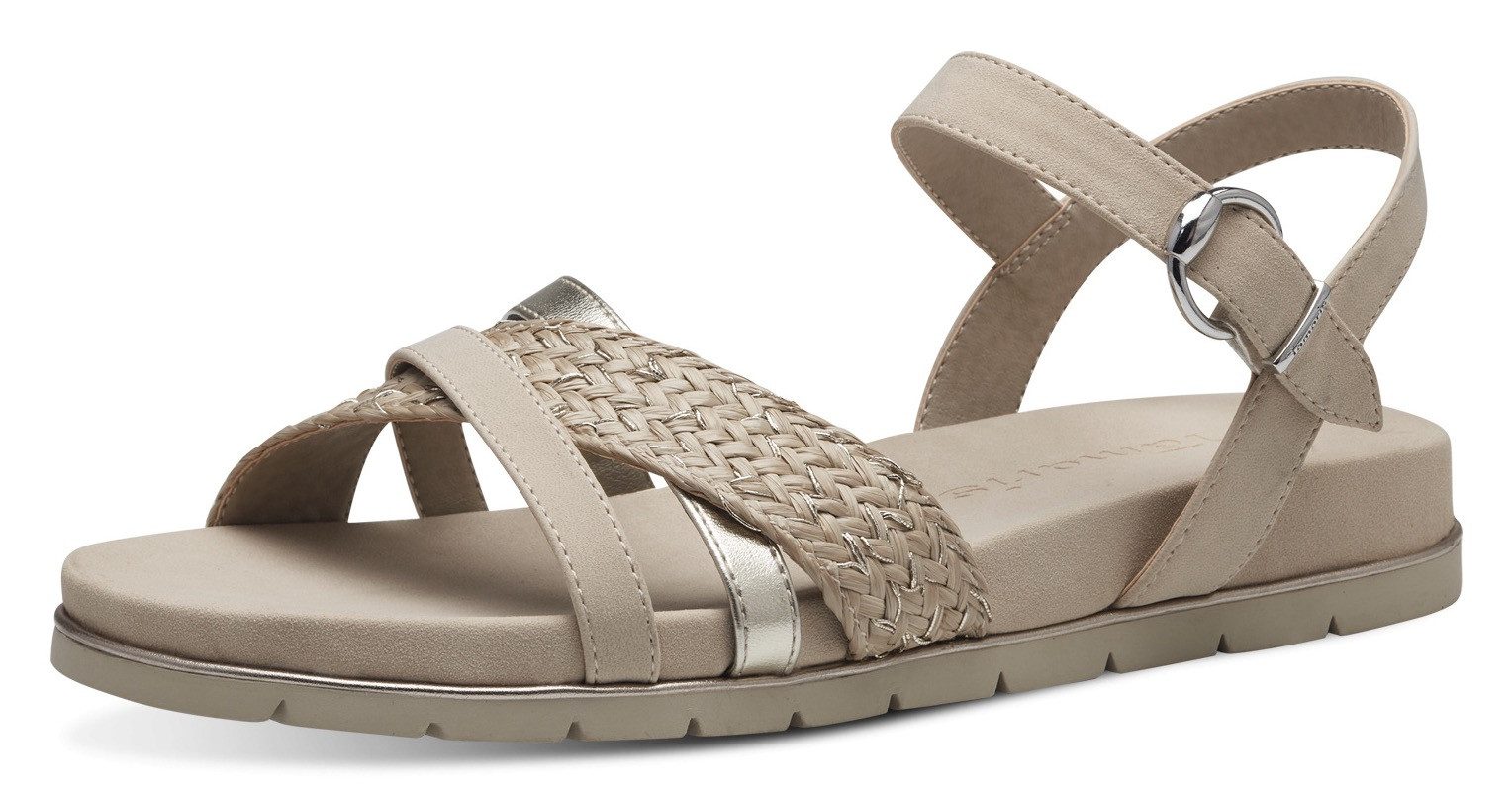 Tamaris Sandalen zomerschoen, sandaal, keilhak, met klittenbandsluiting