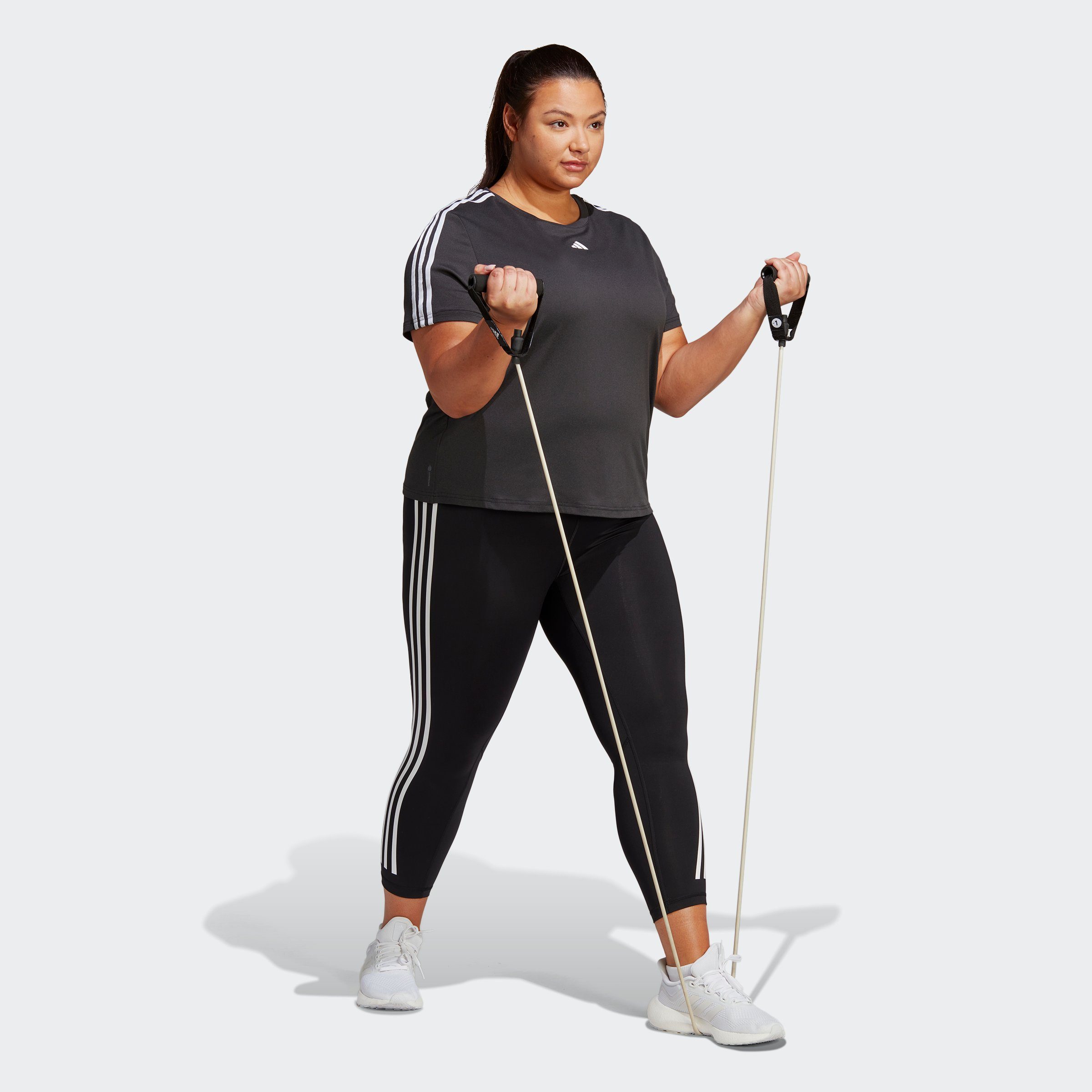 adidas Performance T-shirt AEROREADY TRAIN ESSENTIALS 3-STRIPES – GROTE MATEN