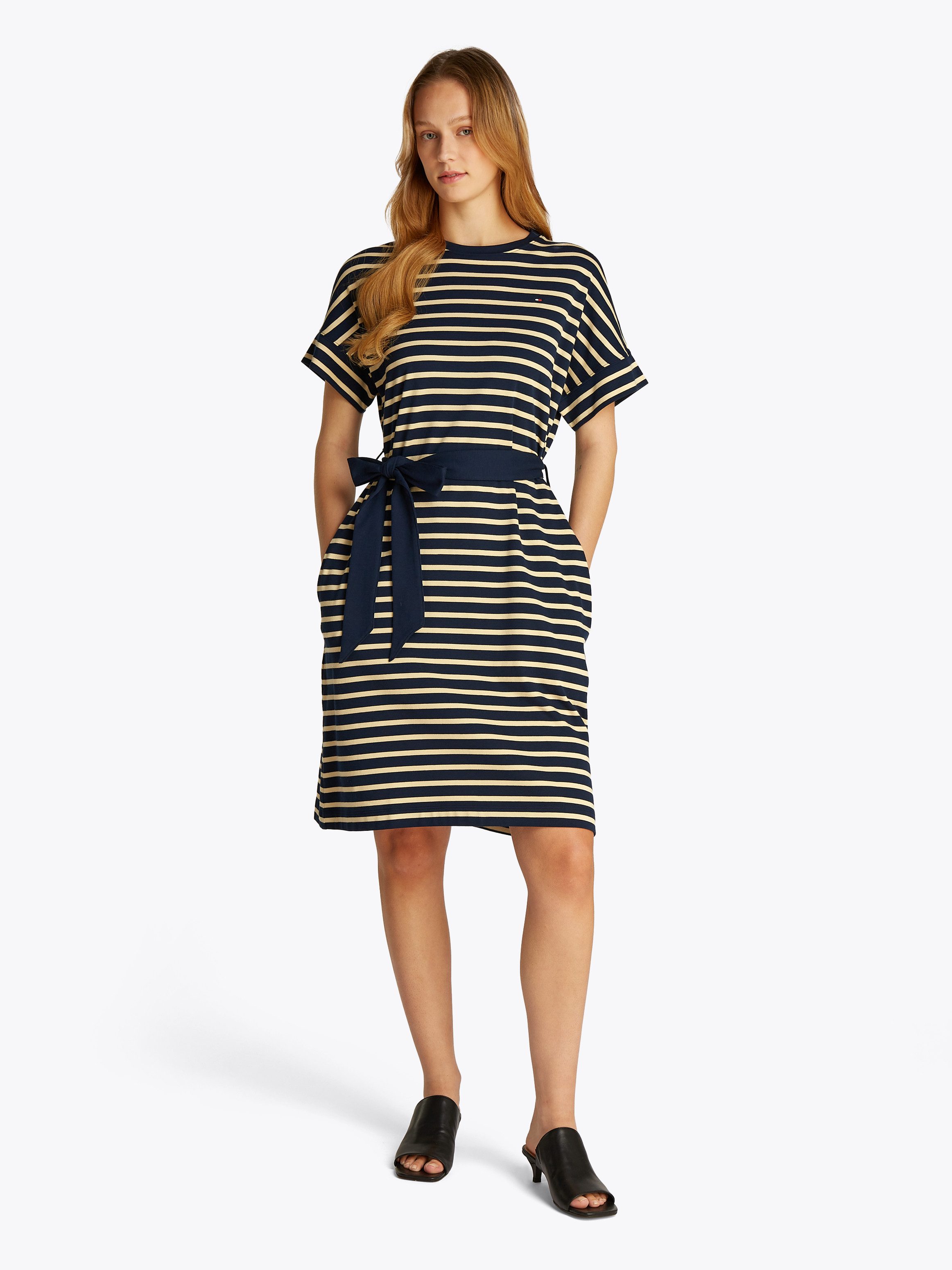 Tommy Hilfiger Jurk in a-lijn COTTON INTERLOCK SHORT DRESS