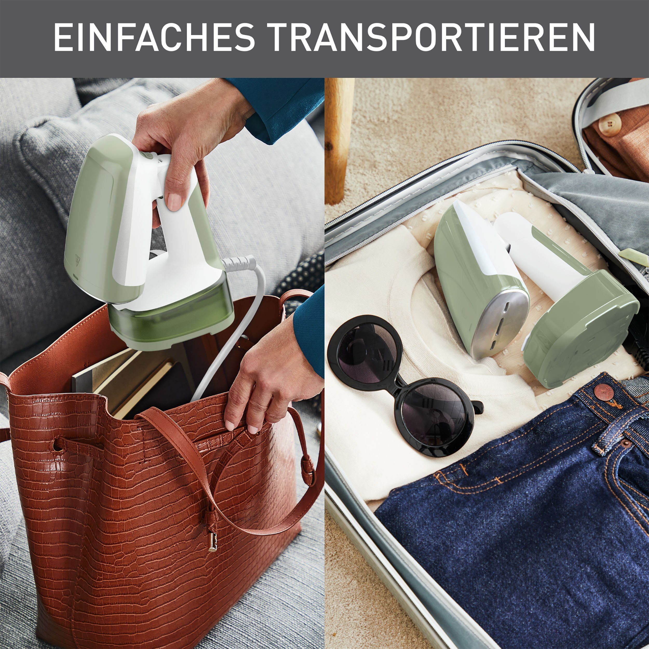 Tefal Stoomontkreuker Access Steam Pocket DT3053, 1300 W, opvouwbare stoomstrijker,
