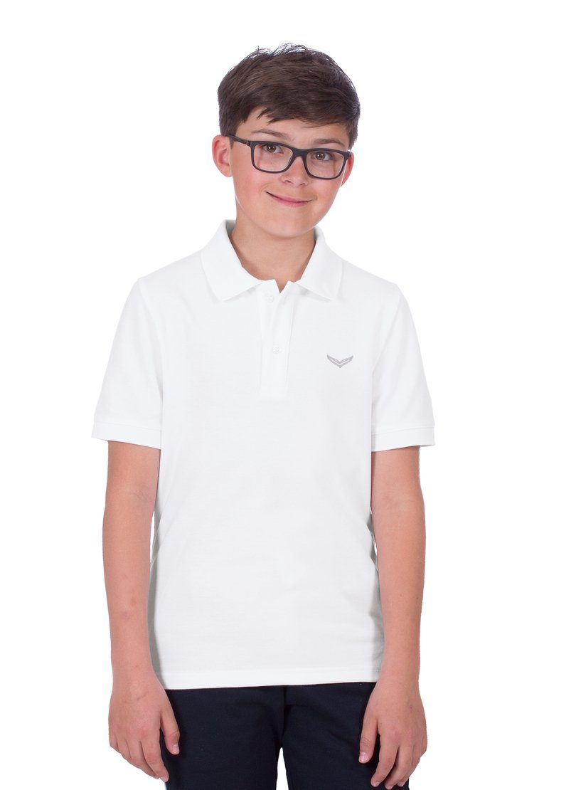 Trigema Poloshirt TRIGEMA Poloshirt (1-delig) jongens t-shirts maat 128 wit
