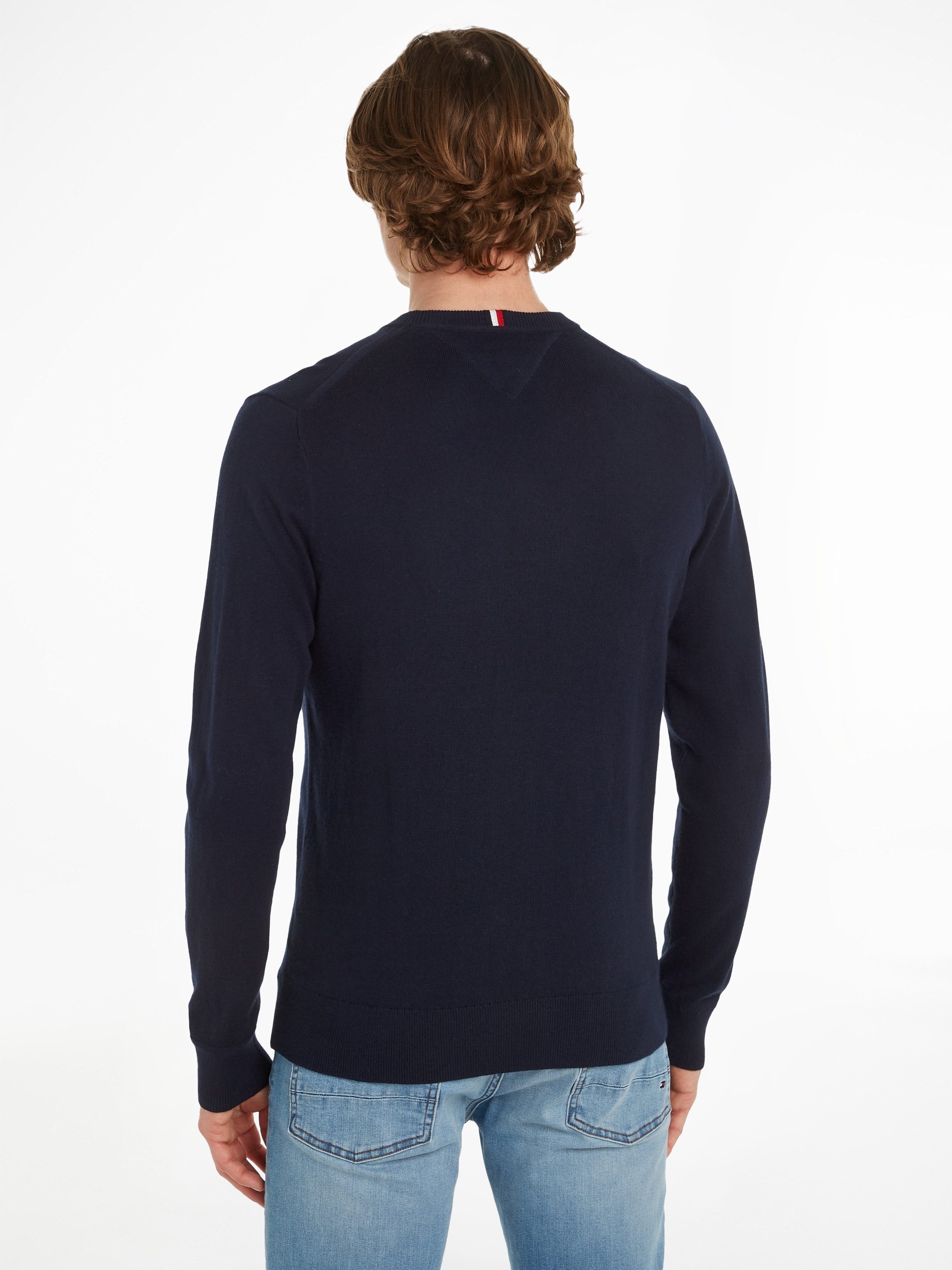 Tommy Hilfiger Trui met V-hals PIMA ORG CTN CASHMERE V NECK