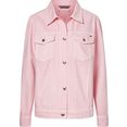 tommy hilfiger jeansjack dnm straight jacket cw met tommy hilfiger-logo-flag  merknopen roze