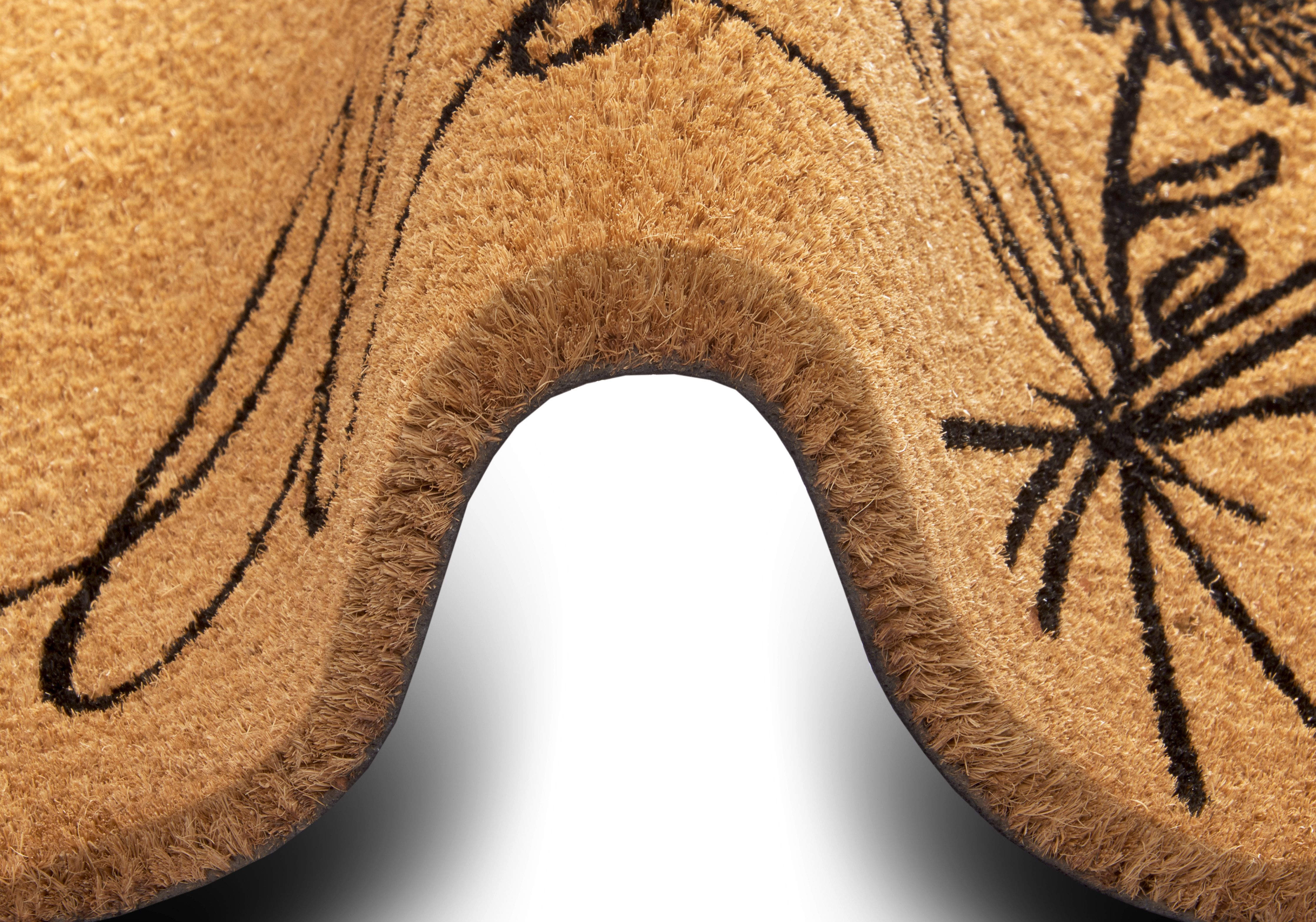 HANSE Home Mat Hello & Flowers, deurmat Kokos, vuilopvangmat, outdoor, antislip, binnen, kokosmat, gang