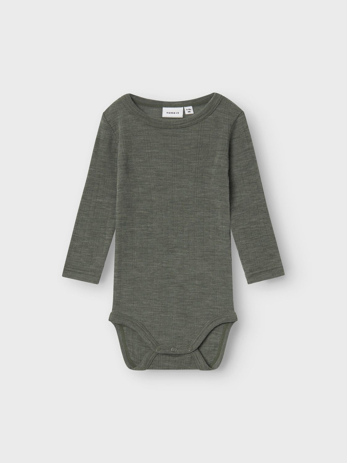 Name It Body met lange mouwen NBMWANG WOOL NEEDLE LS BODY SOLID NOOS