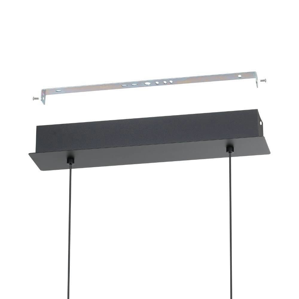 EGLO Hanglamp CARDITO 1 Hanglamp, metaal in zwart met heldere glas-kristallen, dimbaar (1 stuk)