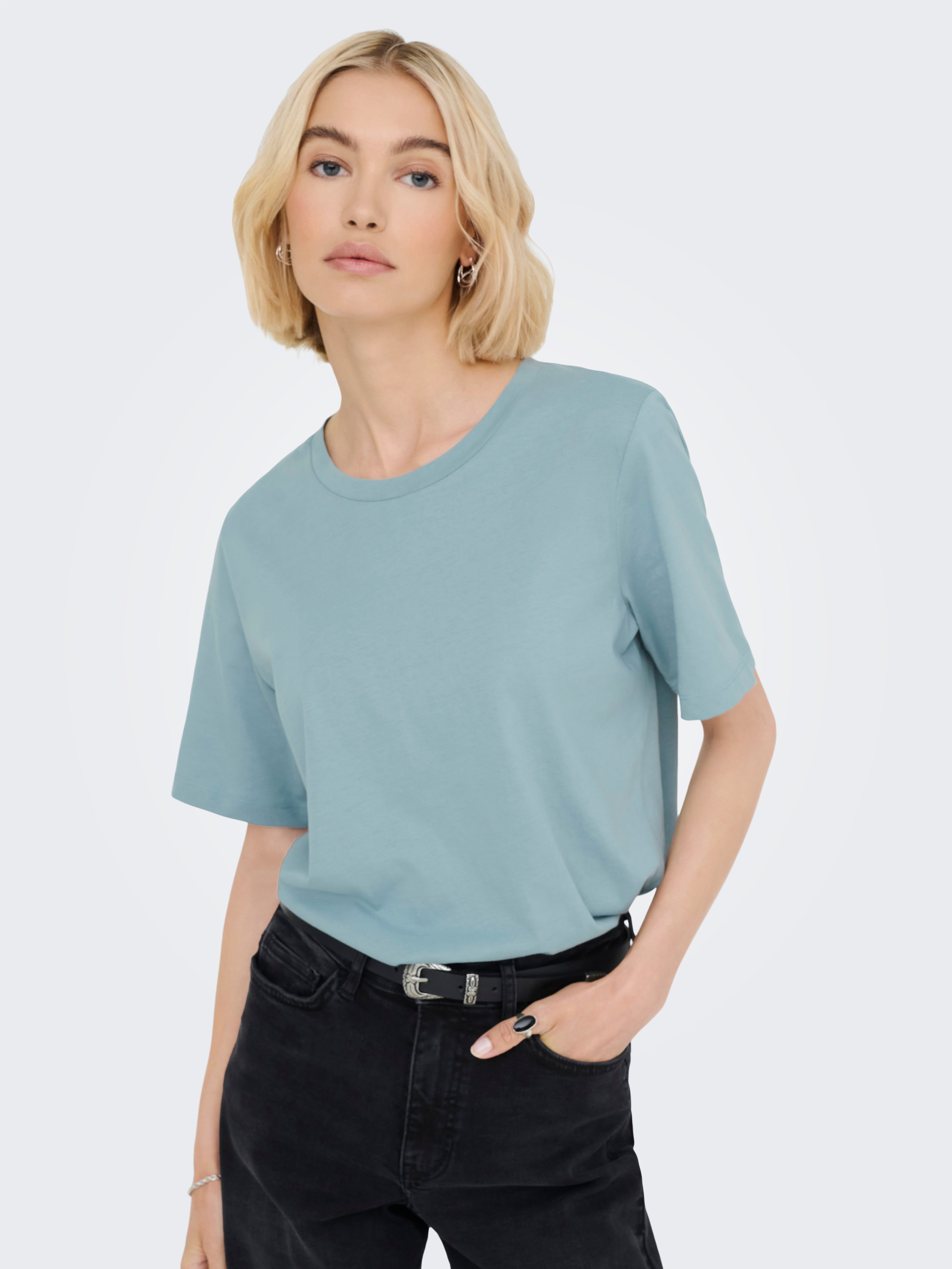 Only Shirt met korte mouwen ONLONLY S/S TEE NOOS 2 PACK (set, 2-delig)