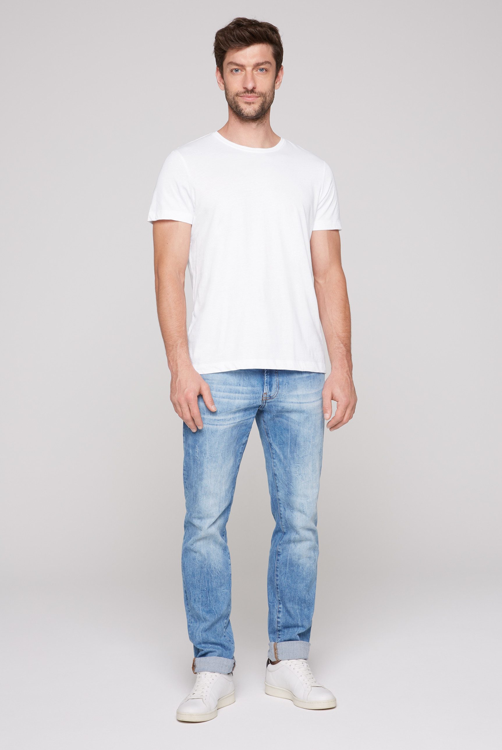 CAMP DAVID T-shirt in 2-pack met ronde hals