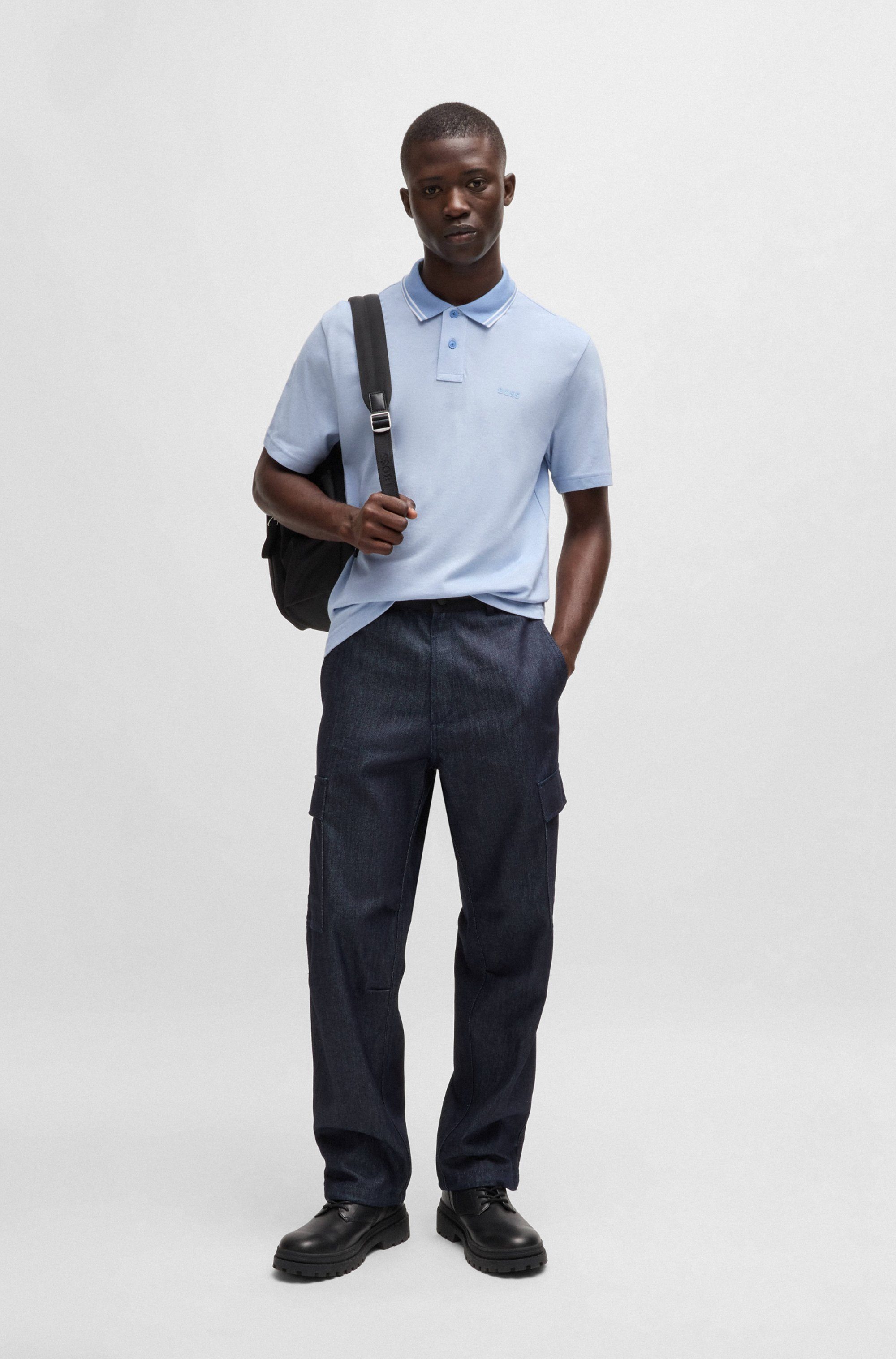 Boss Orange Poloshirt PeoxfordNew met een polokraag
