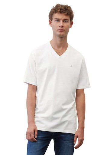 Marc O'Polo Shirt met V-hals heren v-hals maat S wit