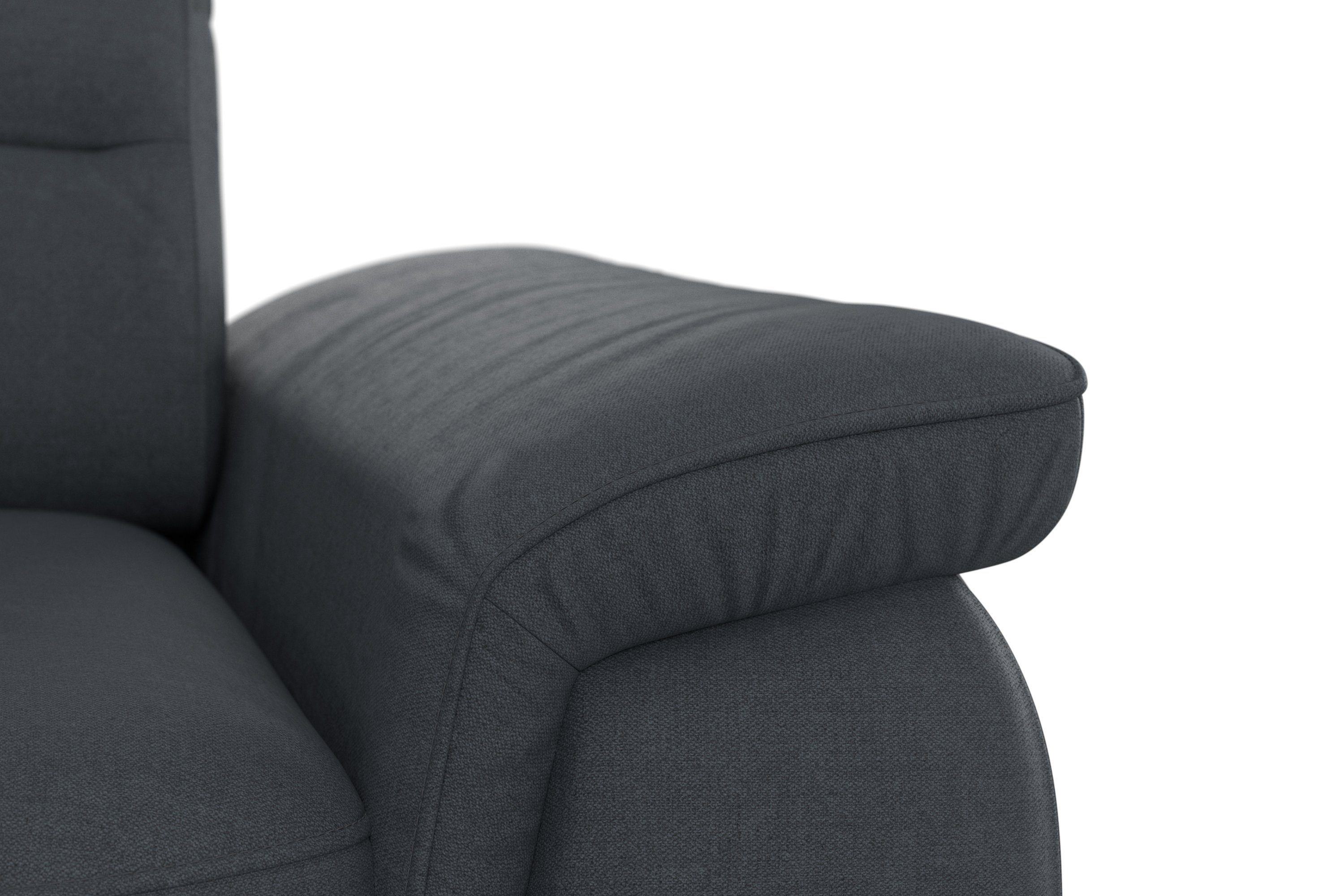 sit&more Hoekbank Sinatra L-vorm optioneel met verstelbare hoofdsteun en armleuning, metalen poten