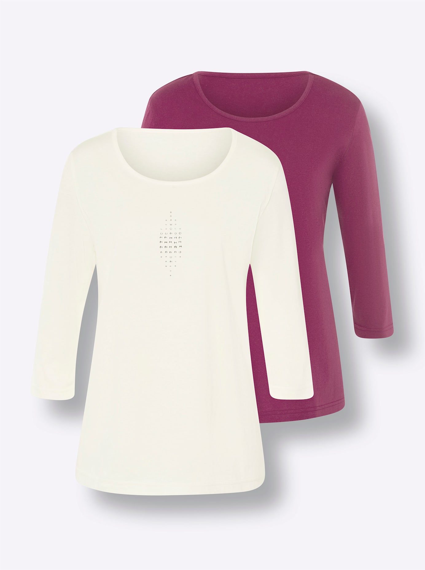 Classic Basics Shirt met 3 4 mouwen Set van 2 shirts (1-delig)