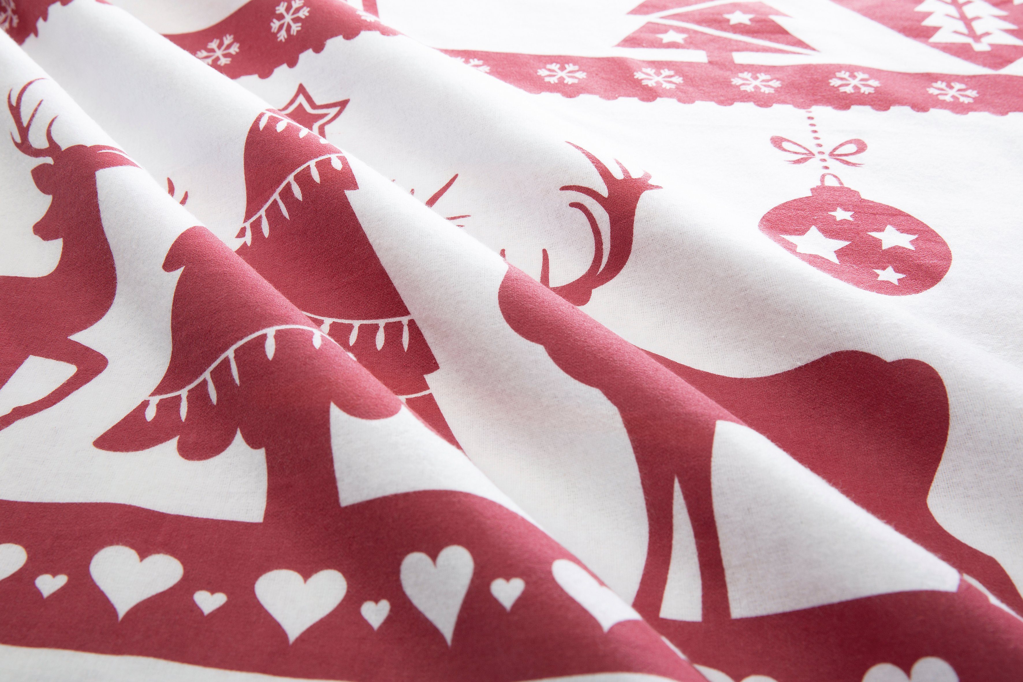 my home Overtrekset Sindbad in maat 135x200 of 155x220 cm, ideaal voor kerst (2-delig)