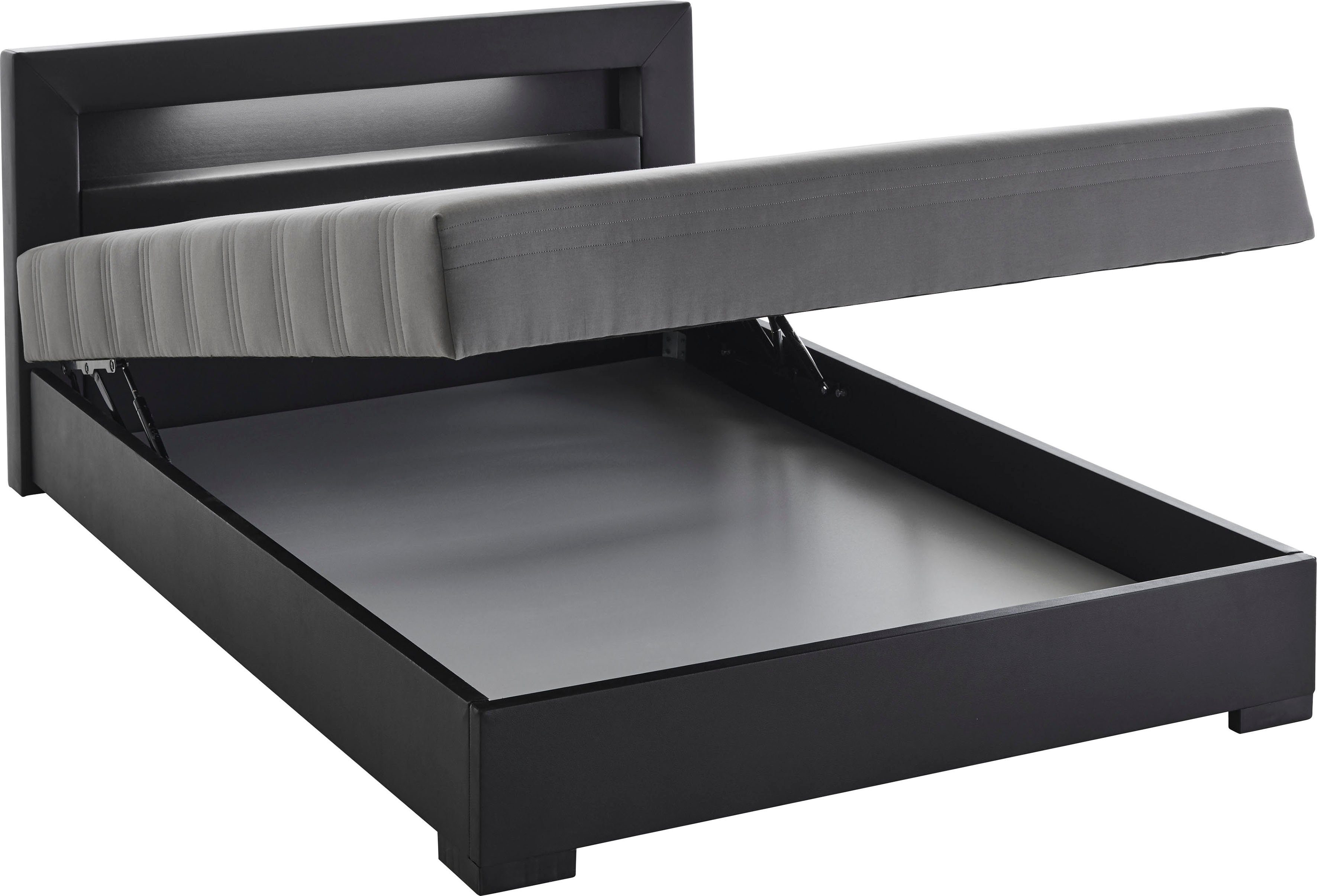 Relita Gestoffeerd bed MINA Bekleed bed 140x200 cm, naar keuze in wit, zwart of grijs
