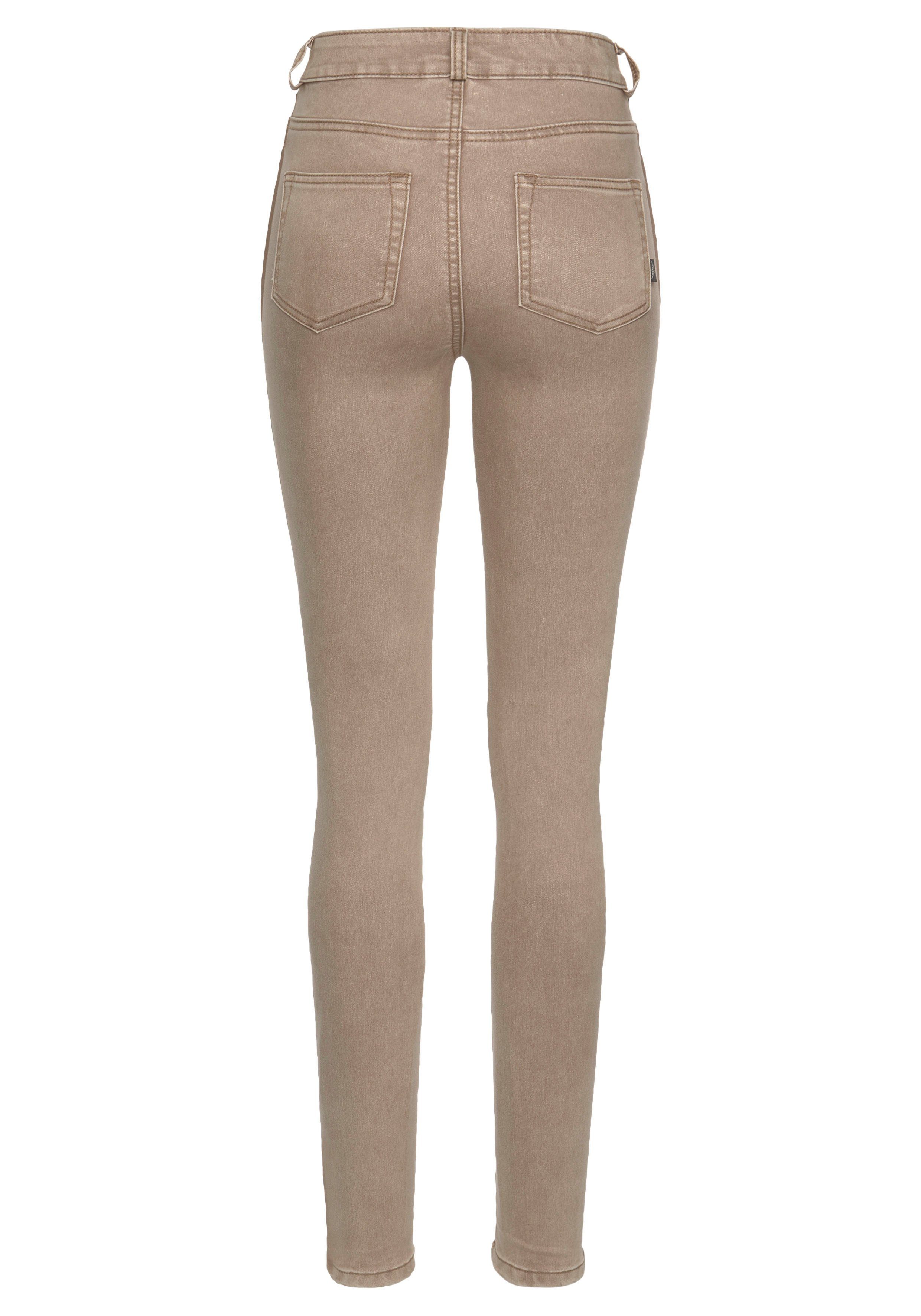 Arizona Skinny fit jeans Ultra Stretch Highwaist met strepen opzij