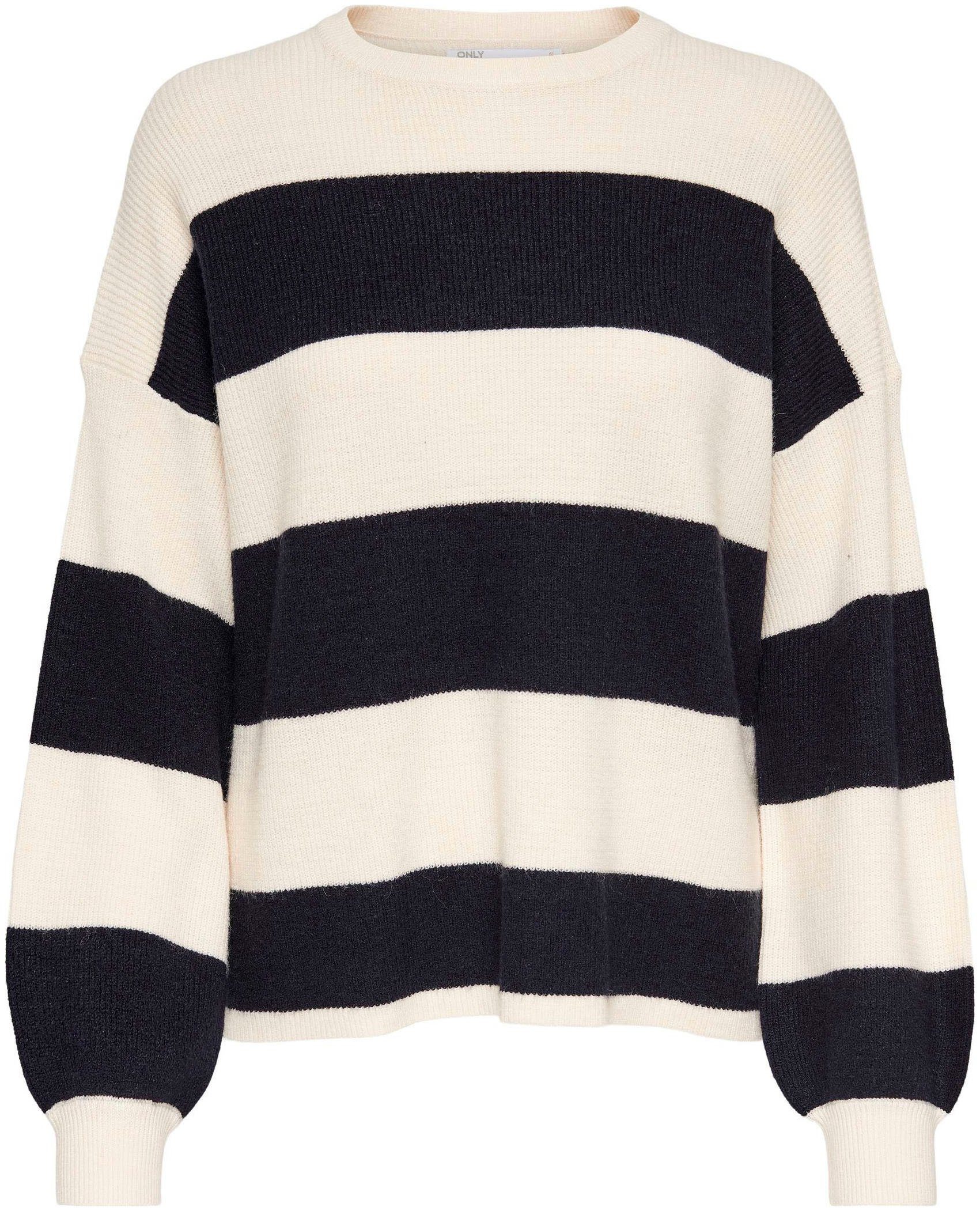Only Gebreide trui ONLATIA L/S STRIPE PULLOVER KNT NOOS