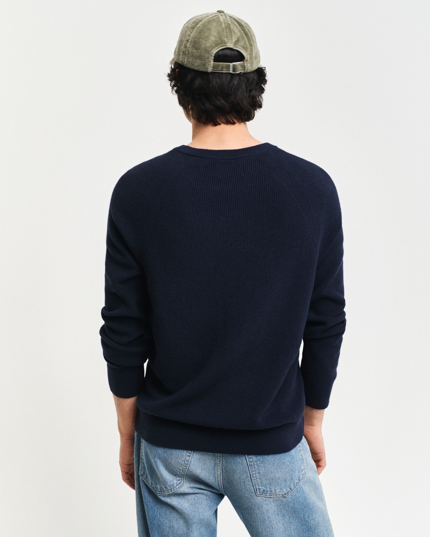 Gant Trui met ronde hals COTTON WOOL RIB C-NECK
