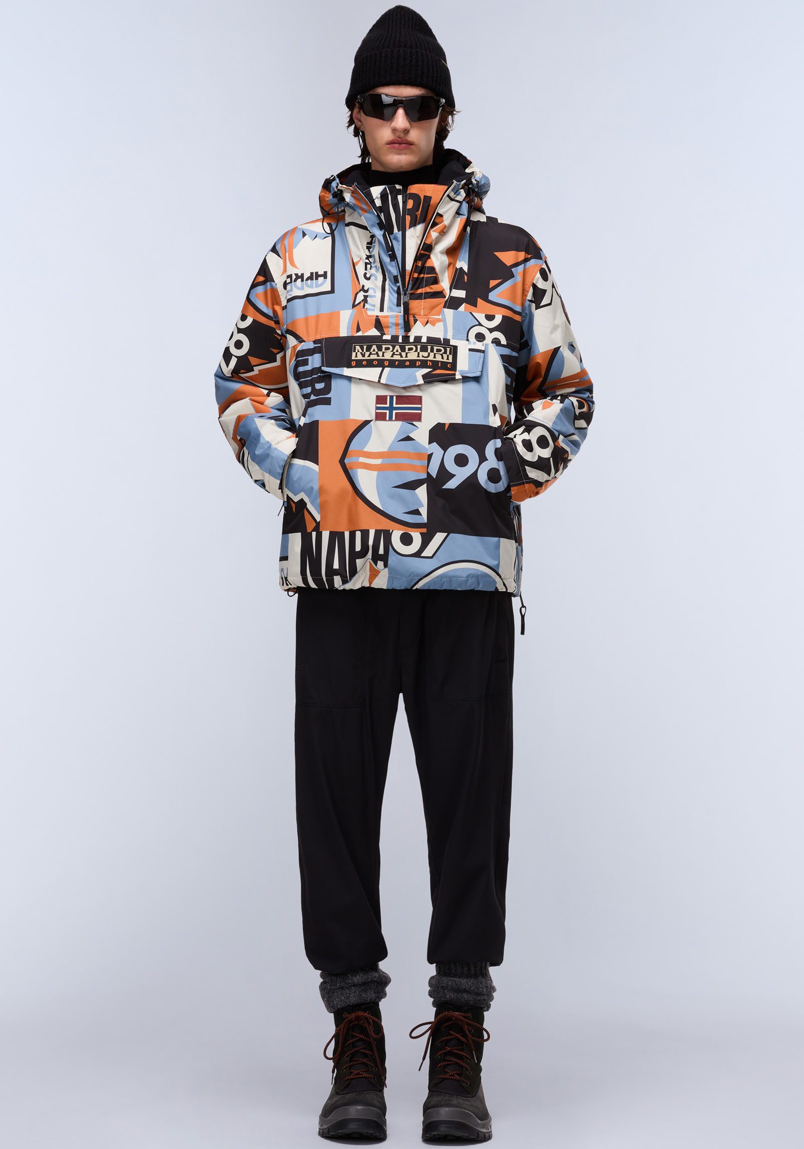 Napapijri Functioneel jack Next Regular fit met capuchon en opstaande kraag