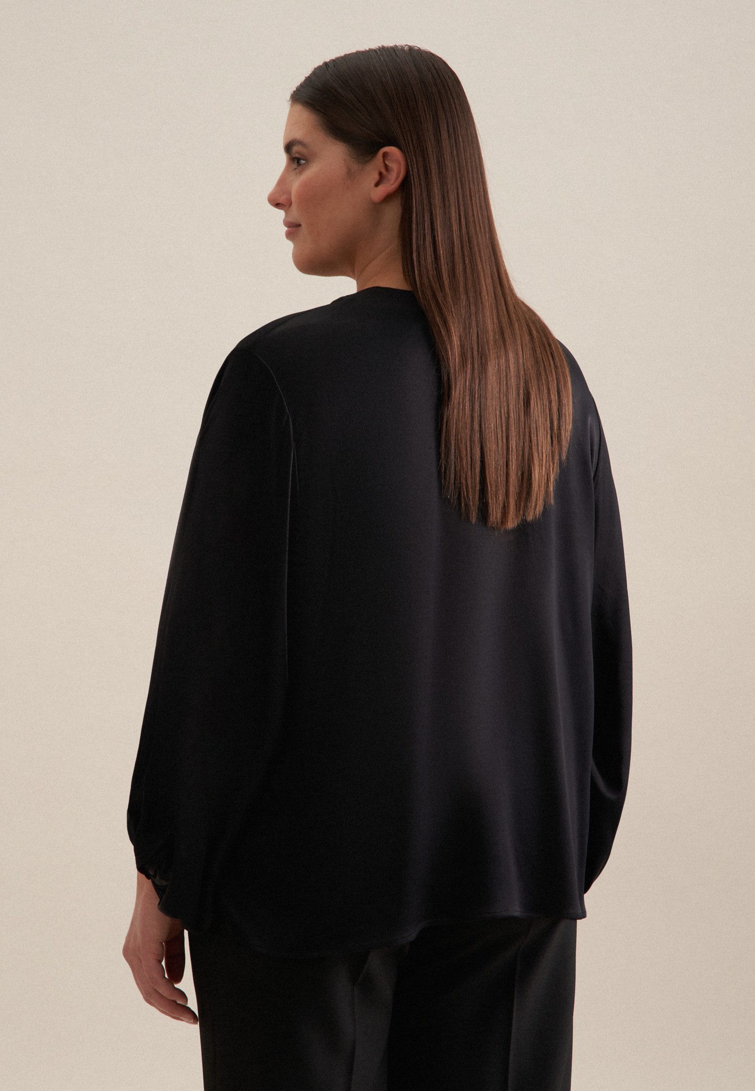 seidensticker Klassieke blouse Zwarte roos