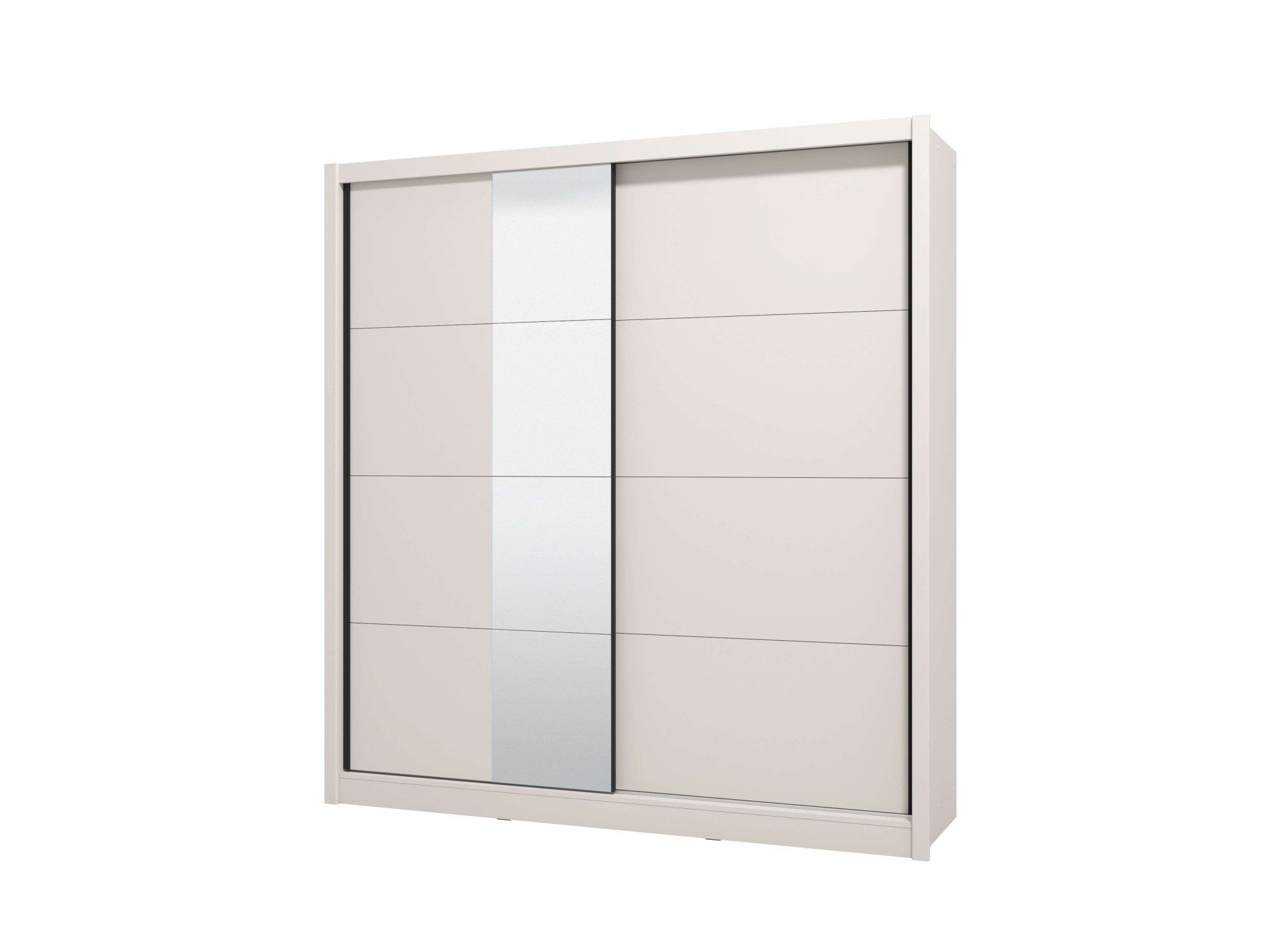 INOSIGN Schuifdeurkast Albi, slaapkamerkast, linnenkast in cashmere of wit Kledingkast met spiegel MET binneninrichting, FSC®-gecertificeerd