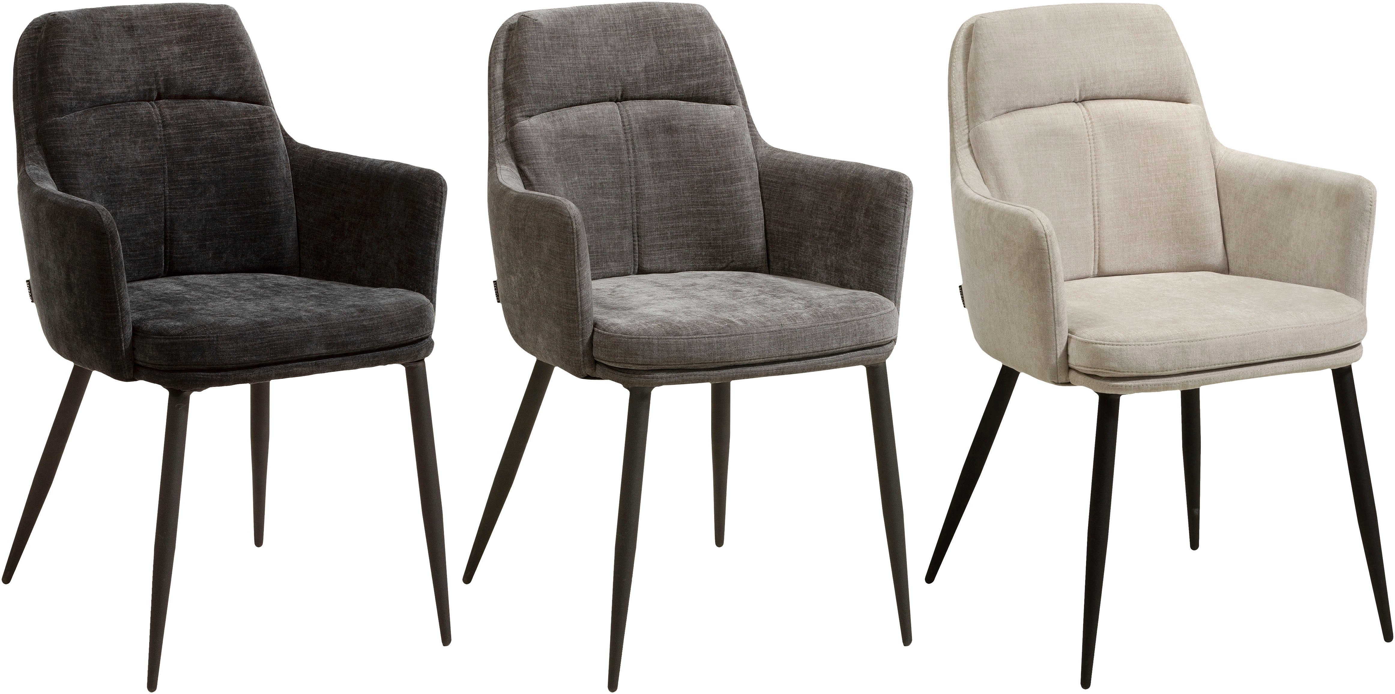 OMG Design Stoel met armleuningen DONNA Zitkuip, comfortabel gepolsterd, eetkamerstoel (set)