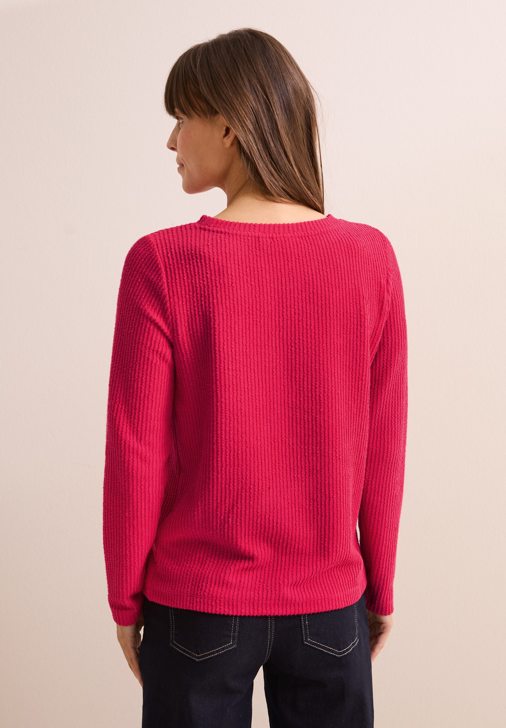 Cecil Shirt met lange mouwen met structuur