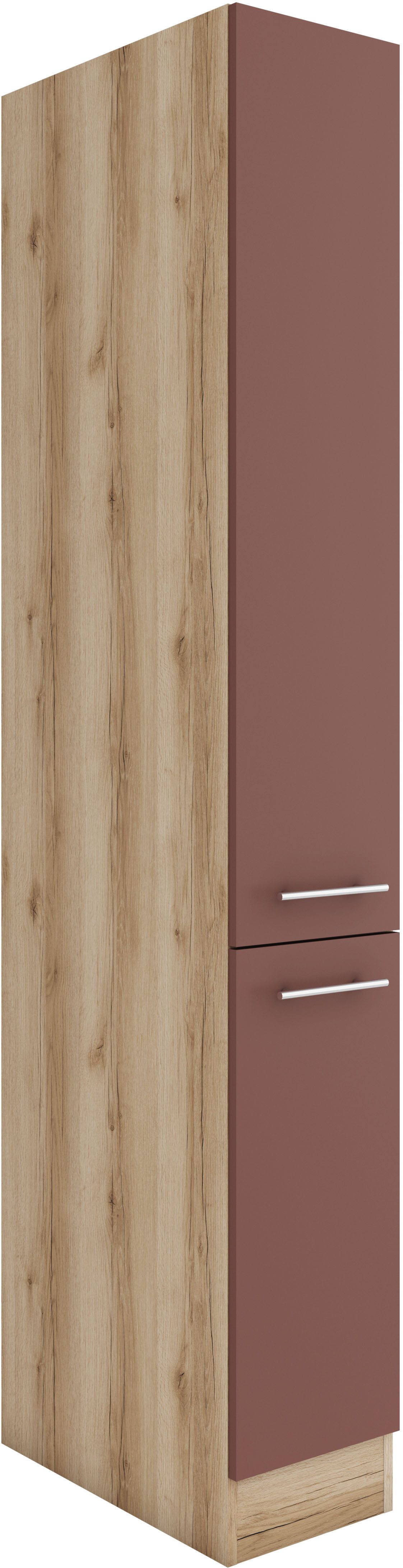 OPTIFIT Apothekerskast Bella Breedte 30 cm, hoogte 206,8 cm, 2 uittrekken opbergkasten rood