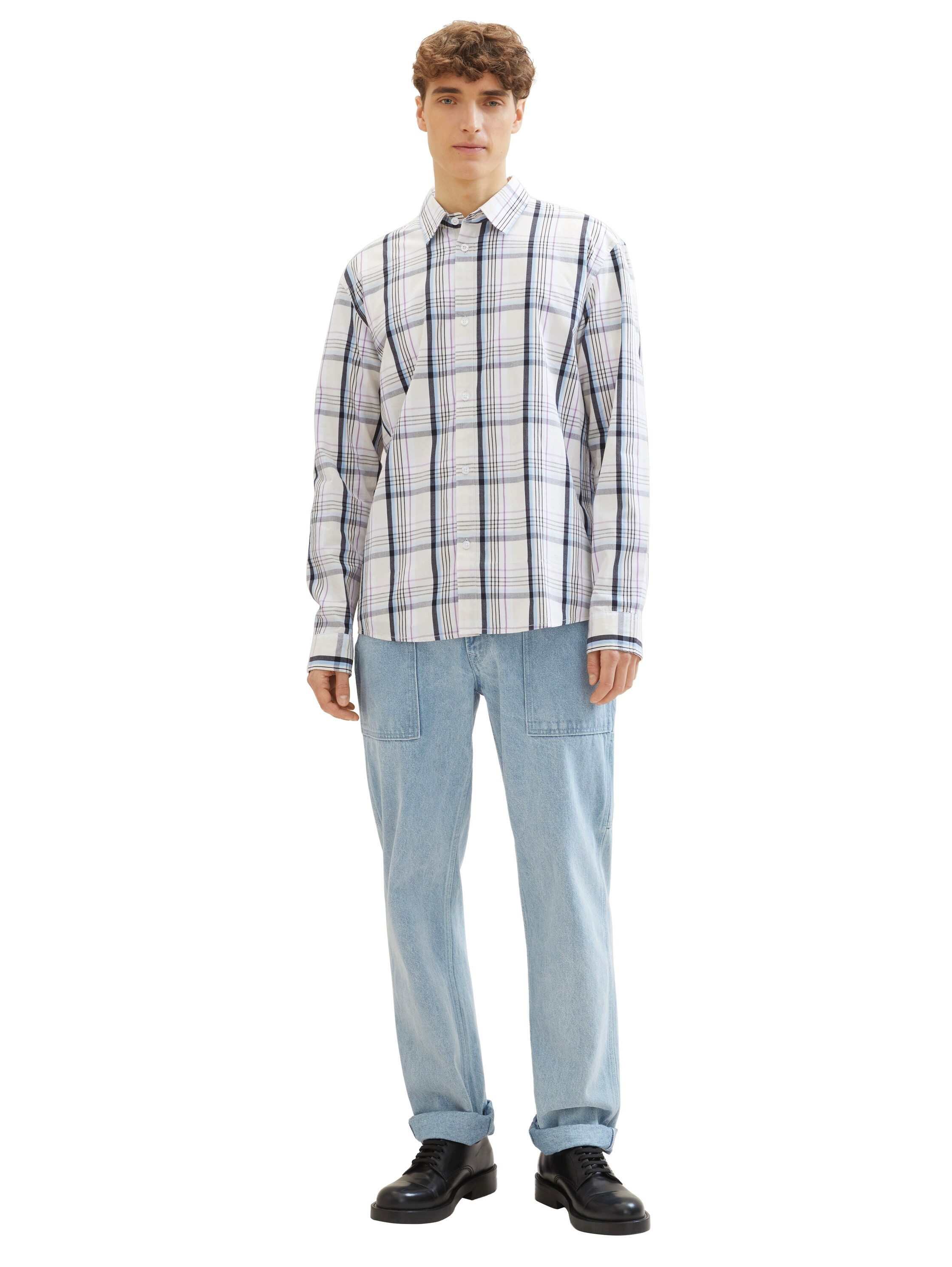 Tom Tailor Denim Geruit overhemd met knoopsluiting