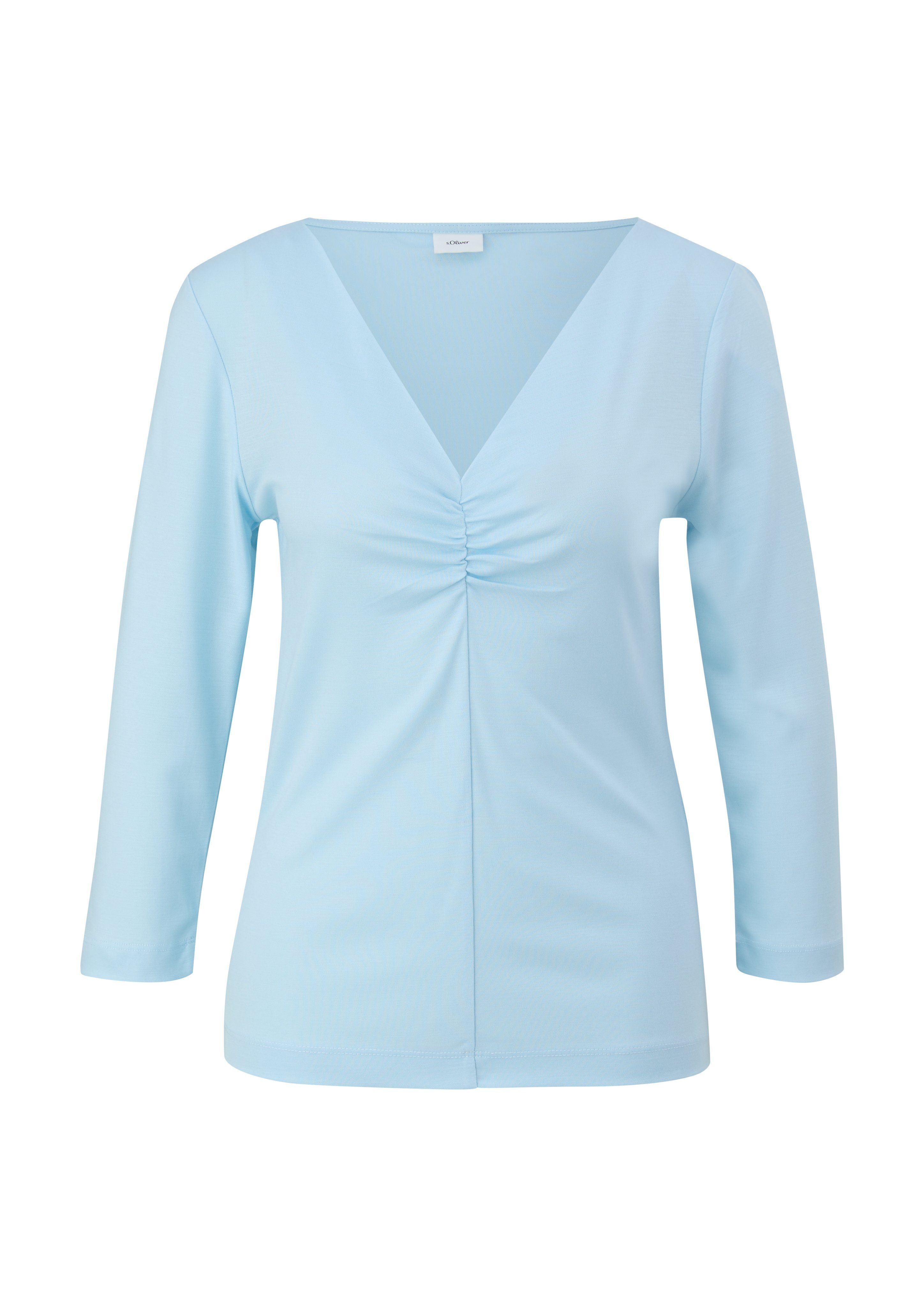 s.Oliver BLACK LABEL Shirt met 3/4-mouwen met speciale designnaden