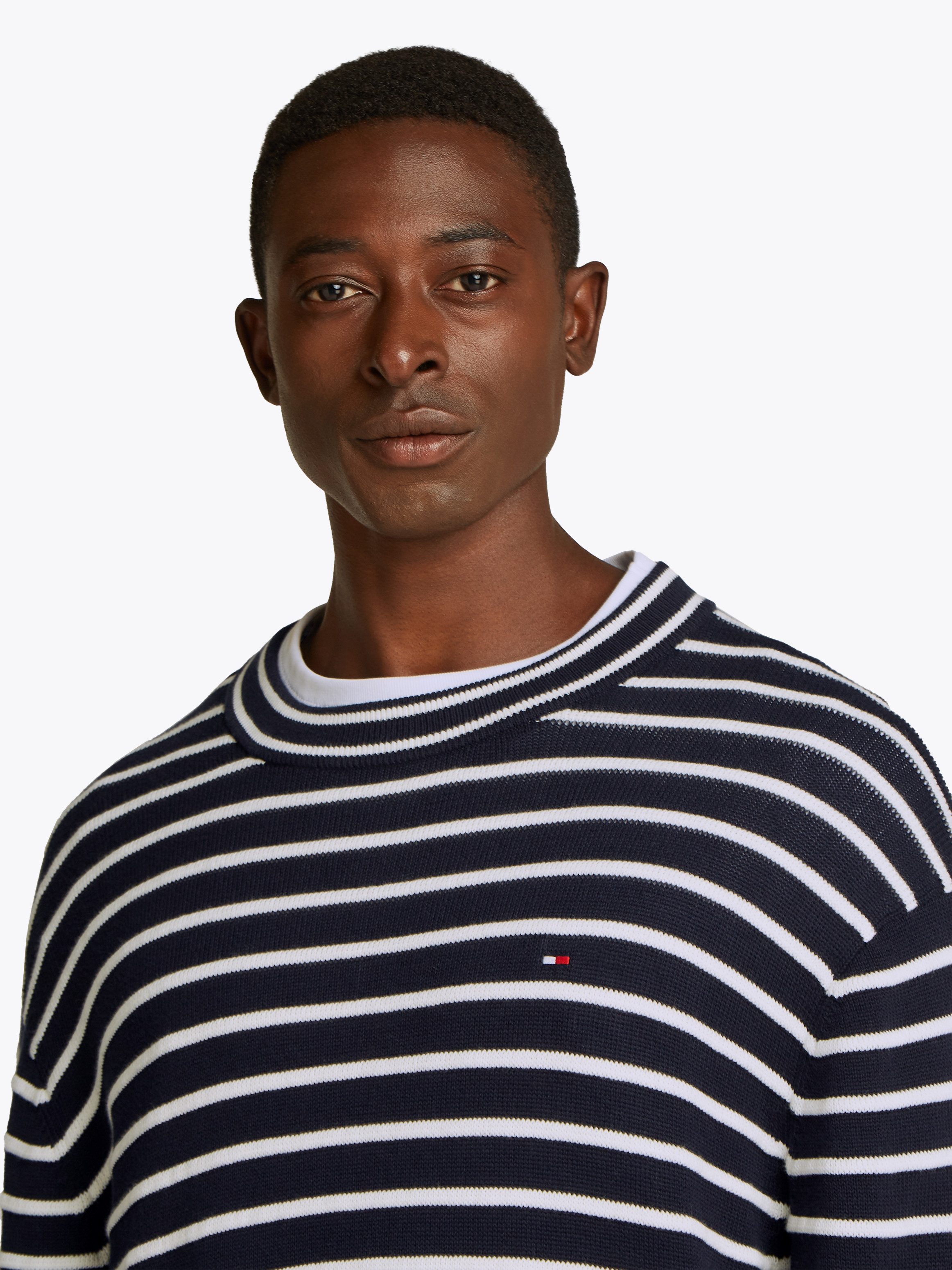 Tommy Hilfiger Gebreide trui BRETON STRUCTURE CREW NECK