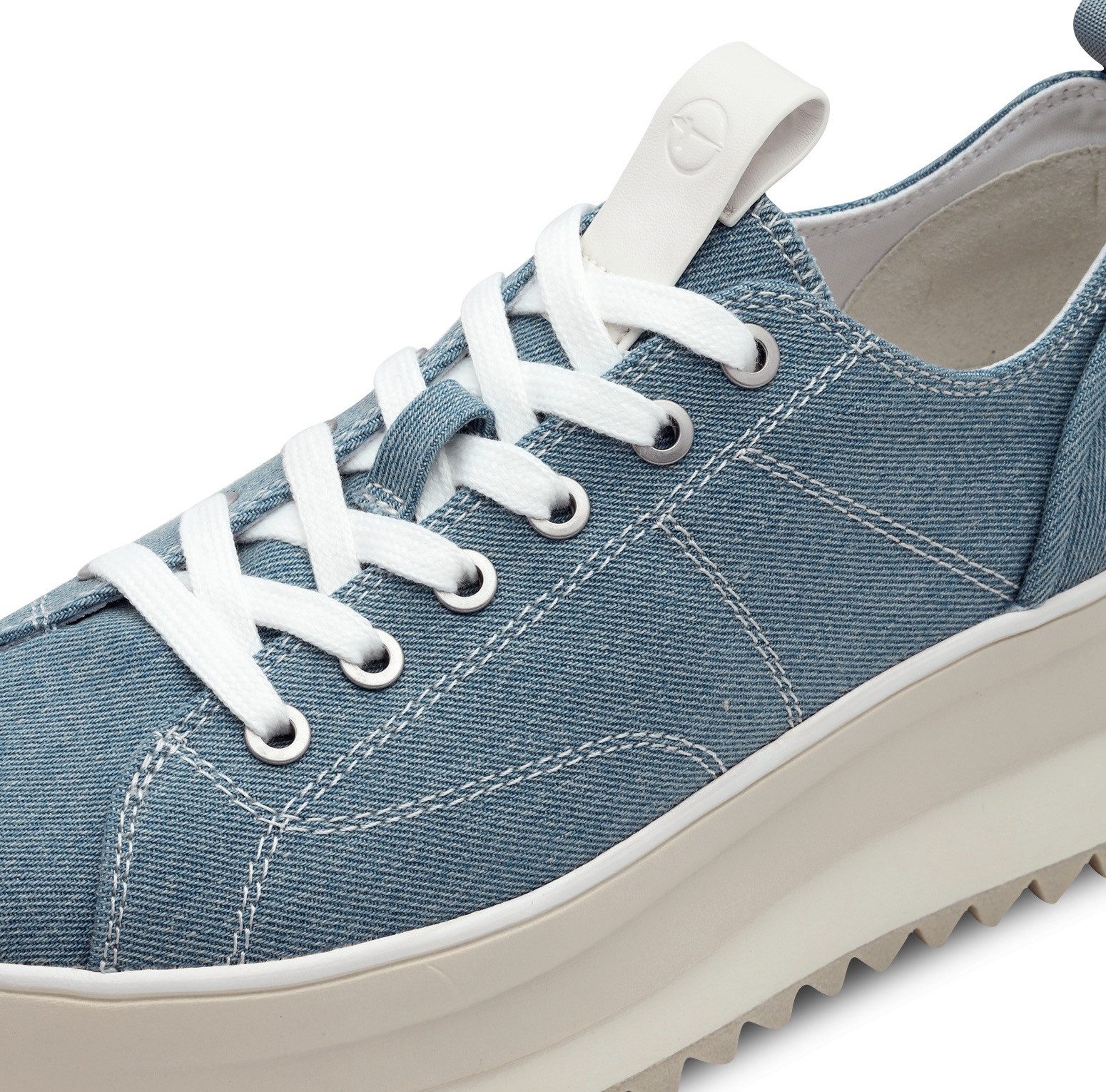 Tamaris Plateausneakers MILENA vrijetijdsschoen, lage schoen, veterschoen met touch-it-uitrusting