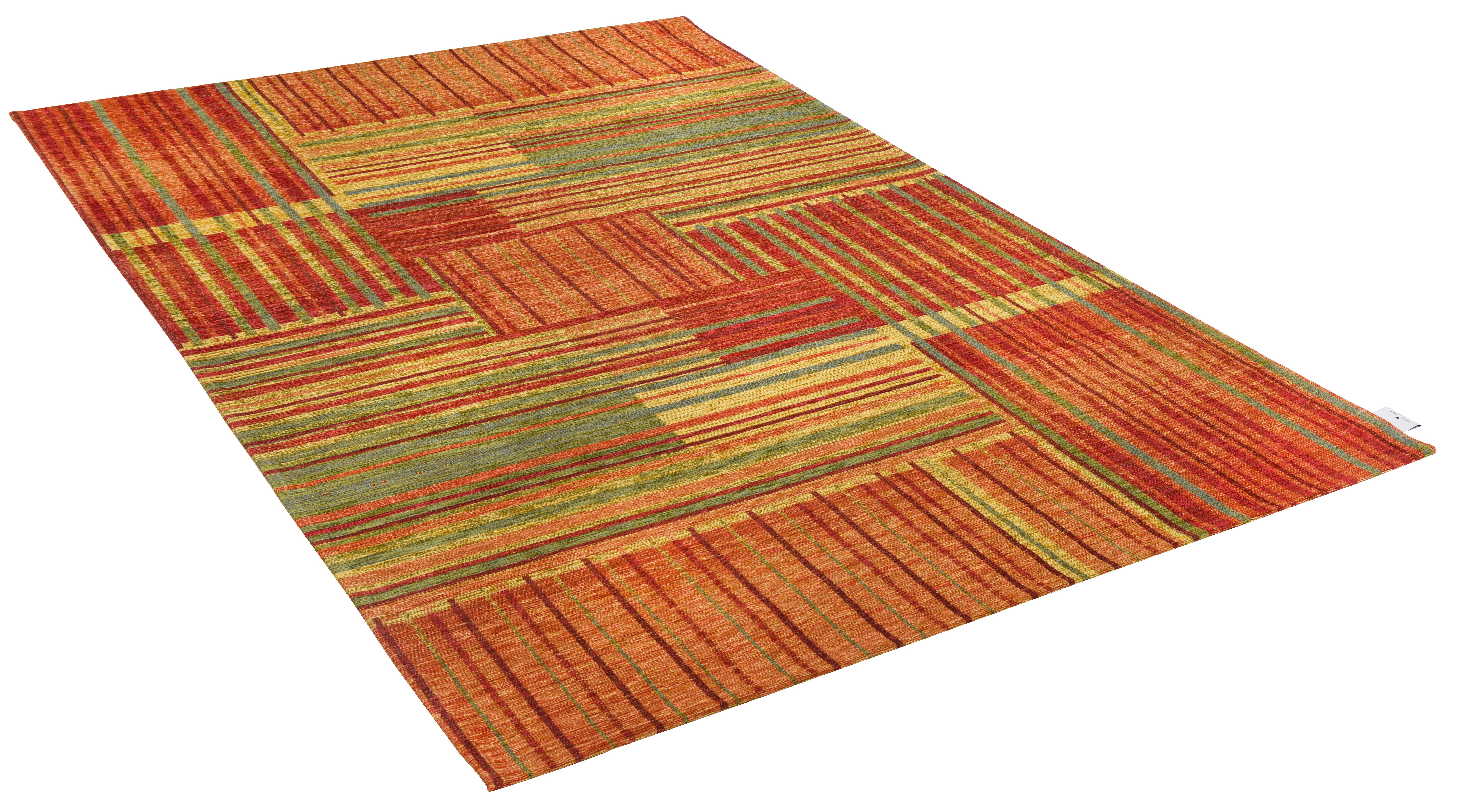TOM TAILOR HOME Vloerkleed Stripy pat Vlakweefsel, modern patchworkontwerp, gestreept, chenille, woonkamer